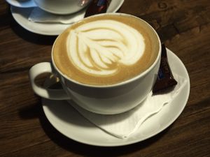 A cup of cappuccino