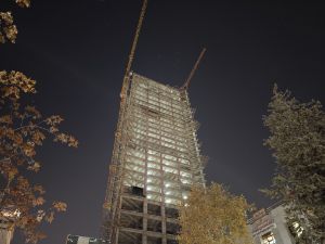 Tower under construction in Vanak