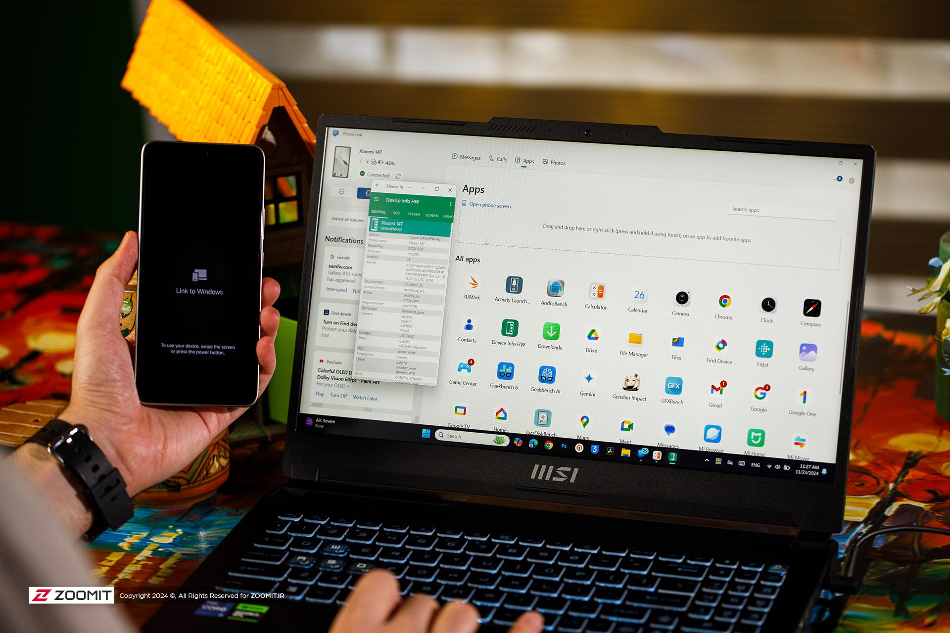 قابلیت Link To Windows شیائومی 14T