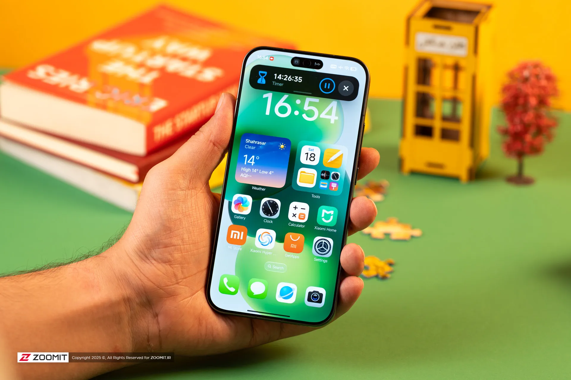 داینامیک آیلند هایپر او اس ۳ روی شیائومی ۱۷ پرو مکس