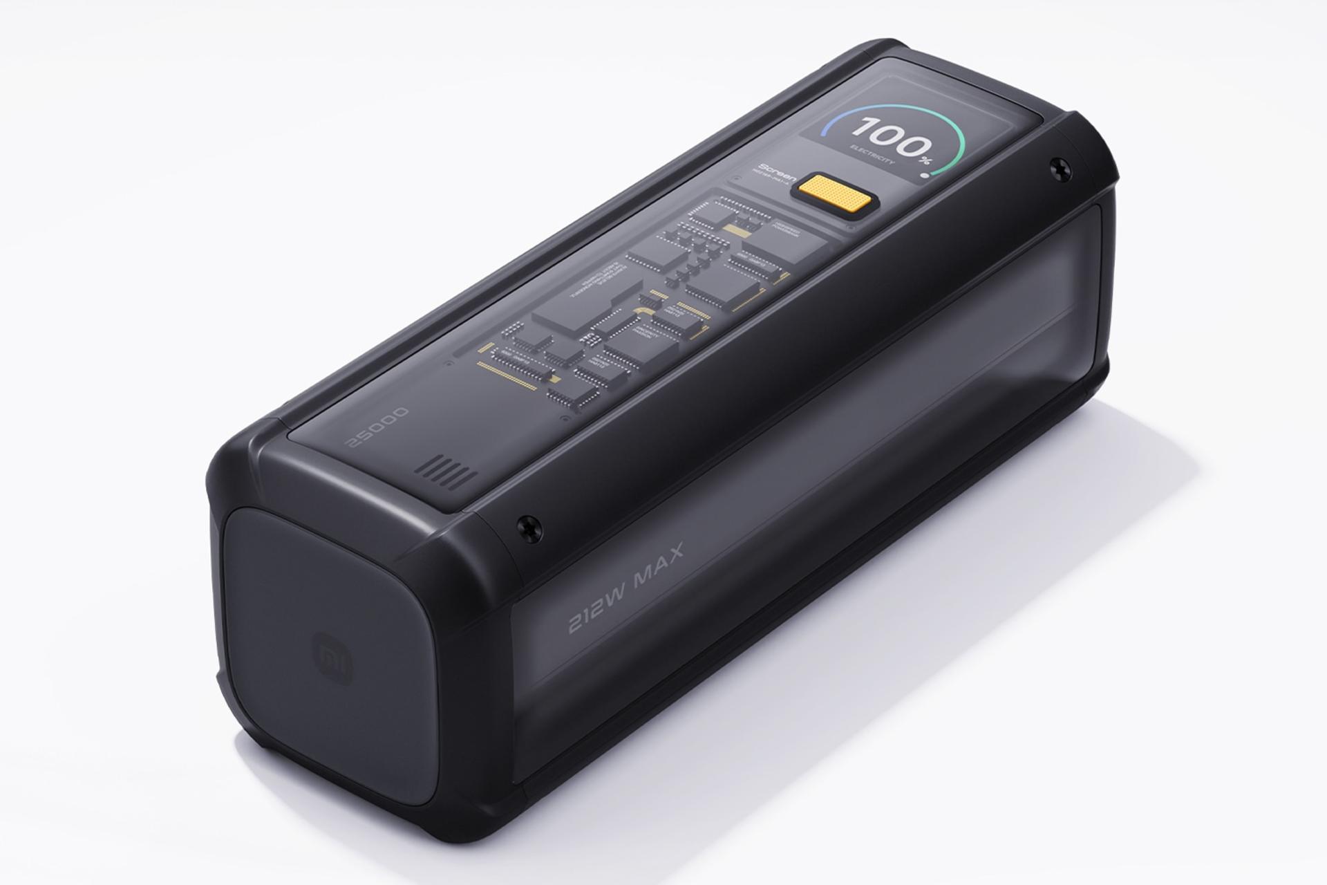 پاور بانک شیائومی Xiaomi 212W HyperCharge 25000mAh از نمای کناری