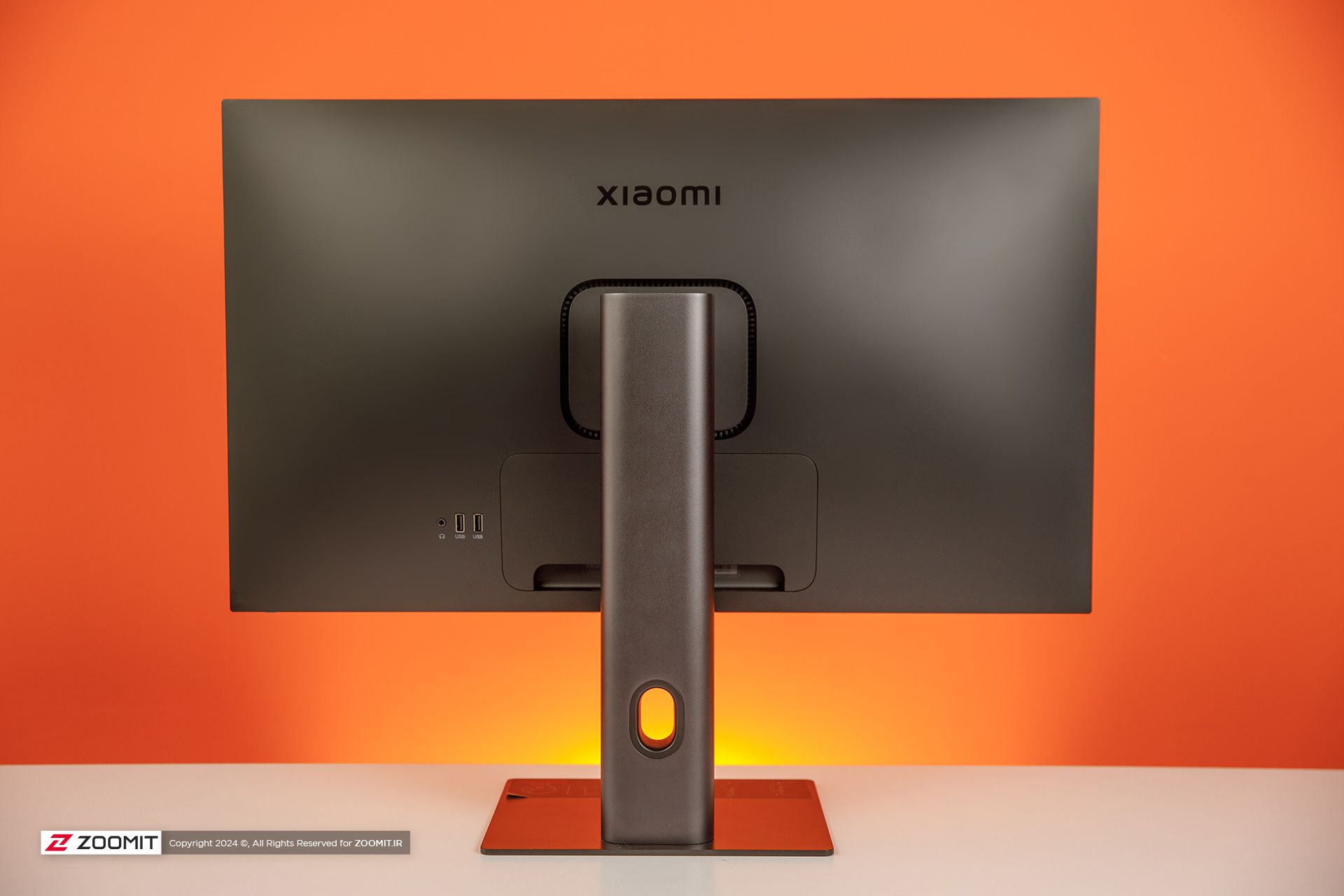 Back panel view of Xiaomi 4K monitor