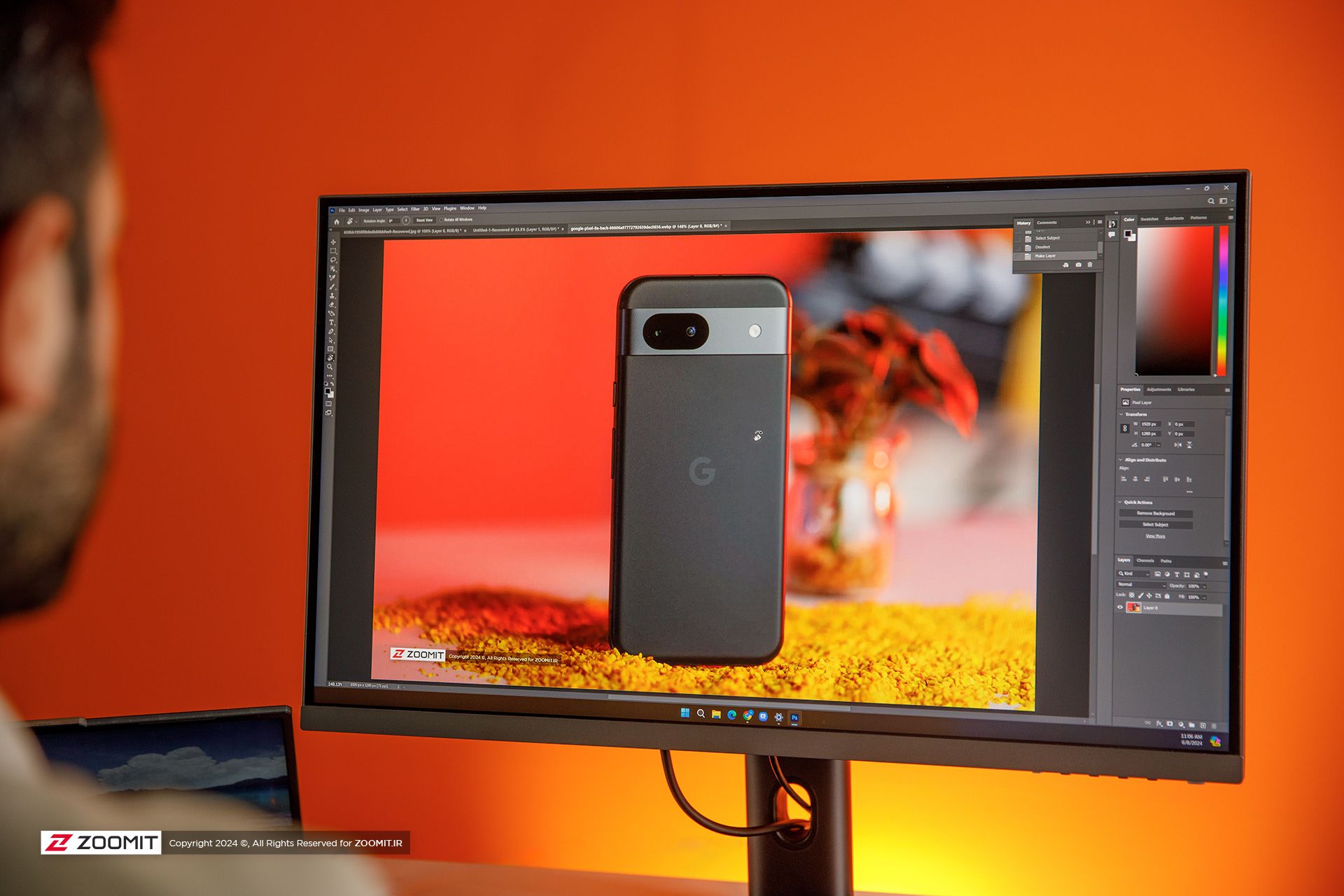 Working with Photoshop on a 4K Xiaomi monitor