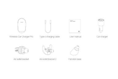 اقلام همراه شارژر شیائومی 50W Wireless Car Charger