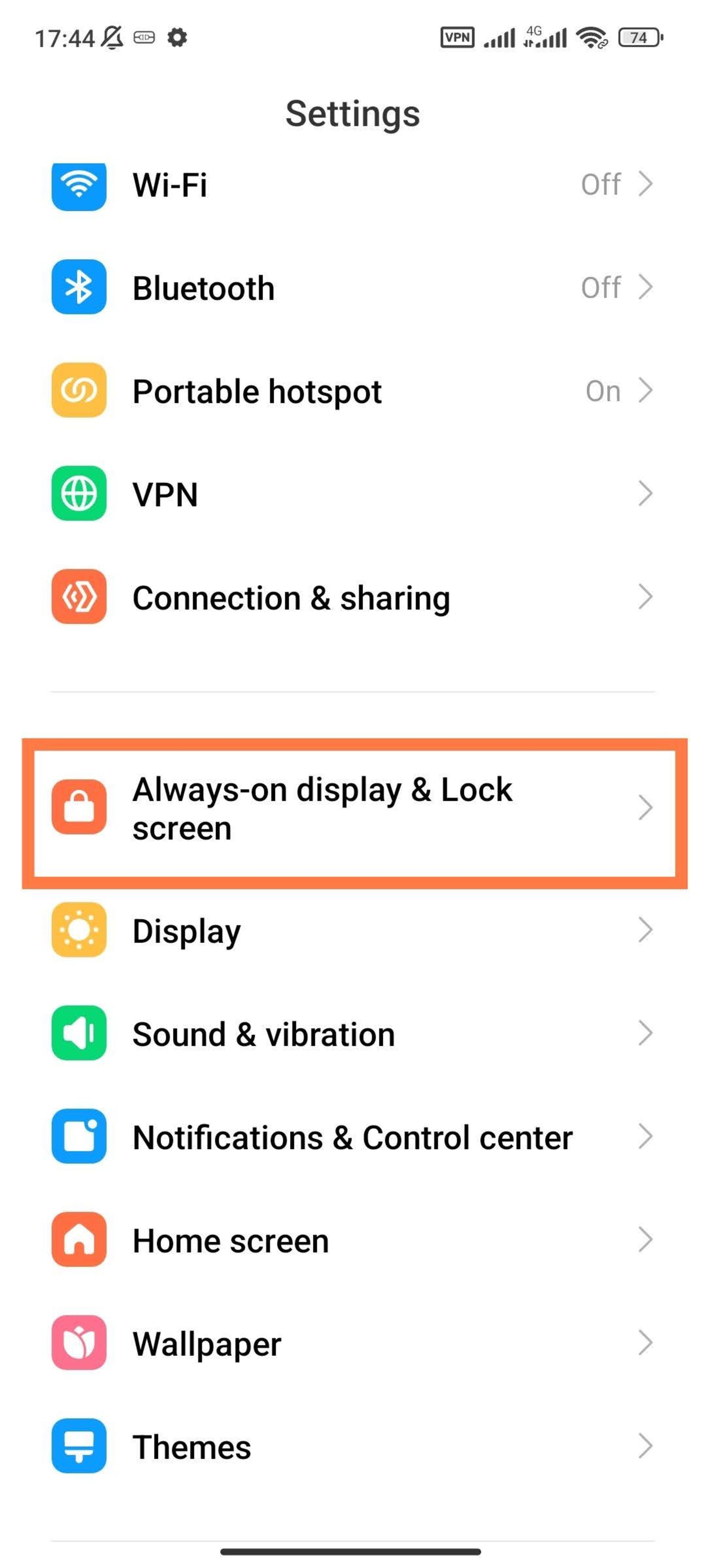 Xiaomi phone settings