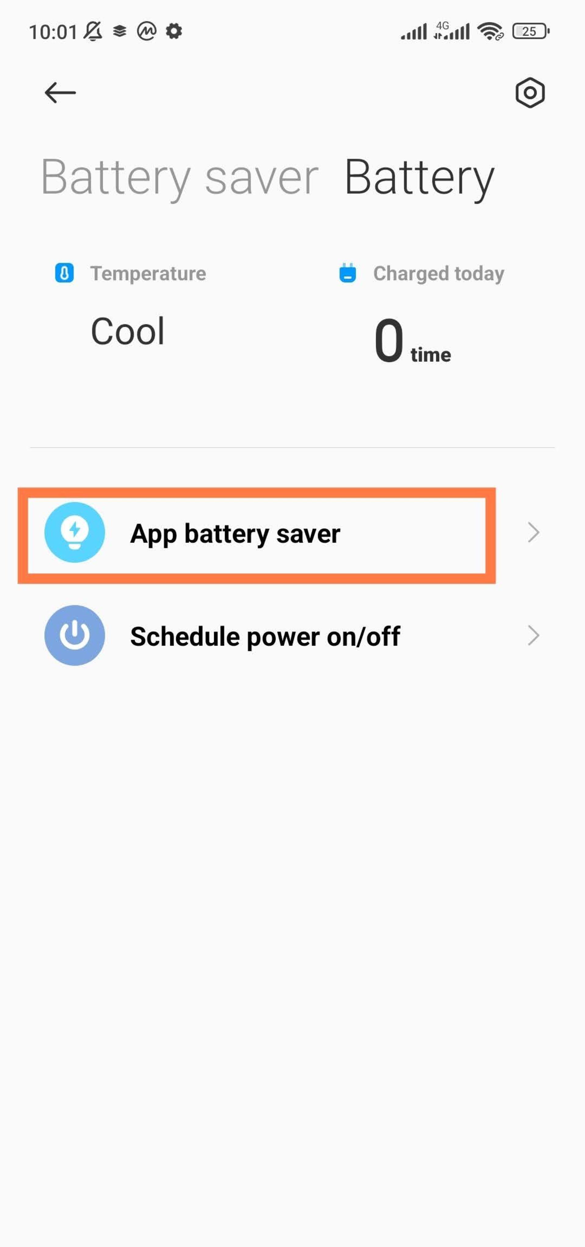 App background activity feature of Xiaomi phone