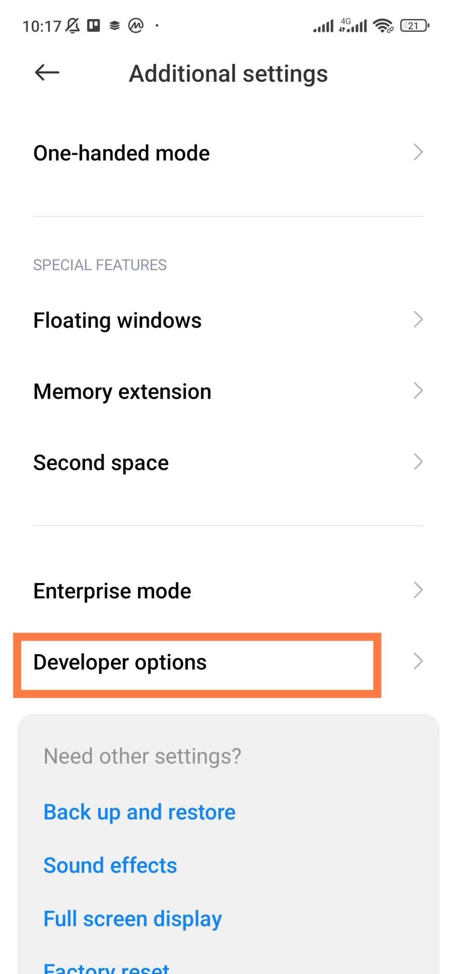 گزینه Developer options گوشی شیائومی