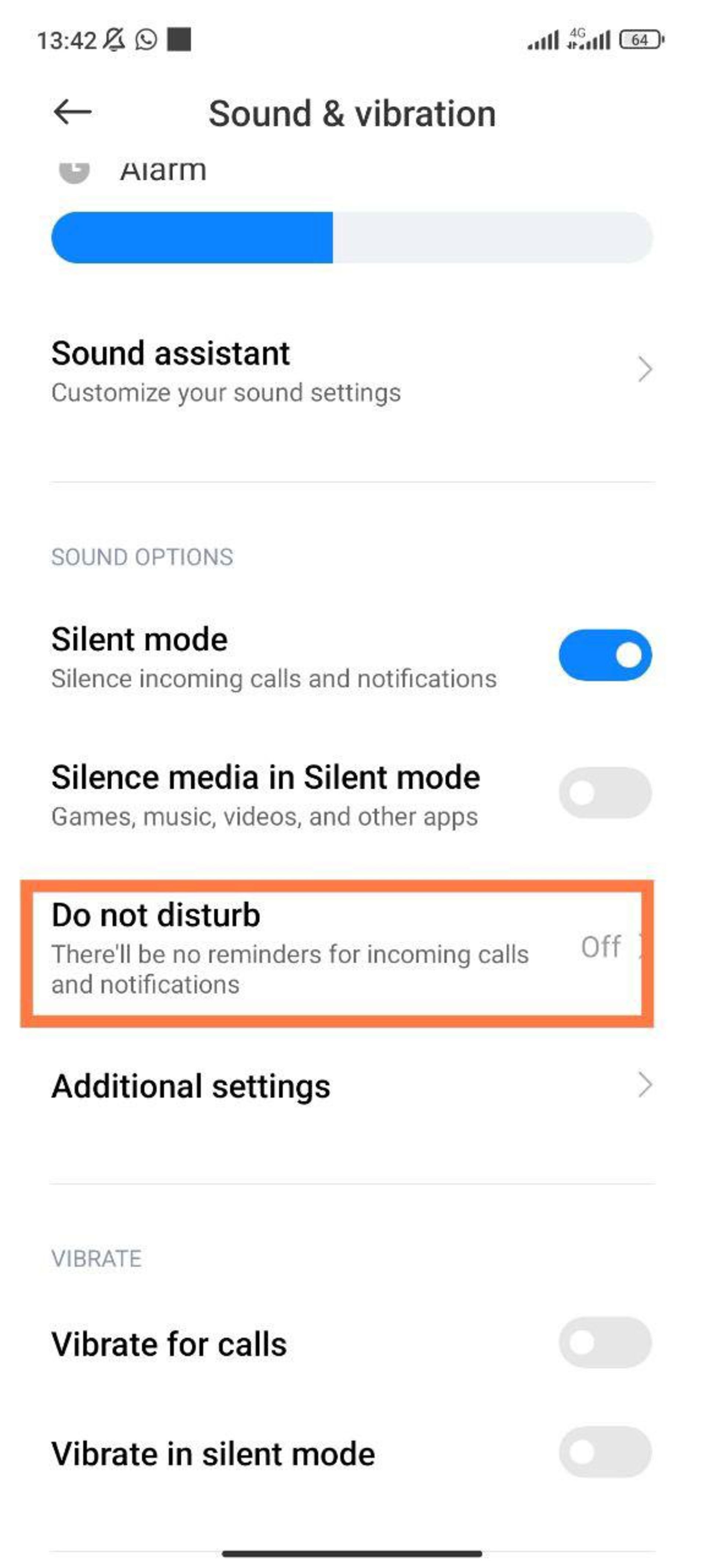 گزینه  do not disturb گوشی شیائومی