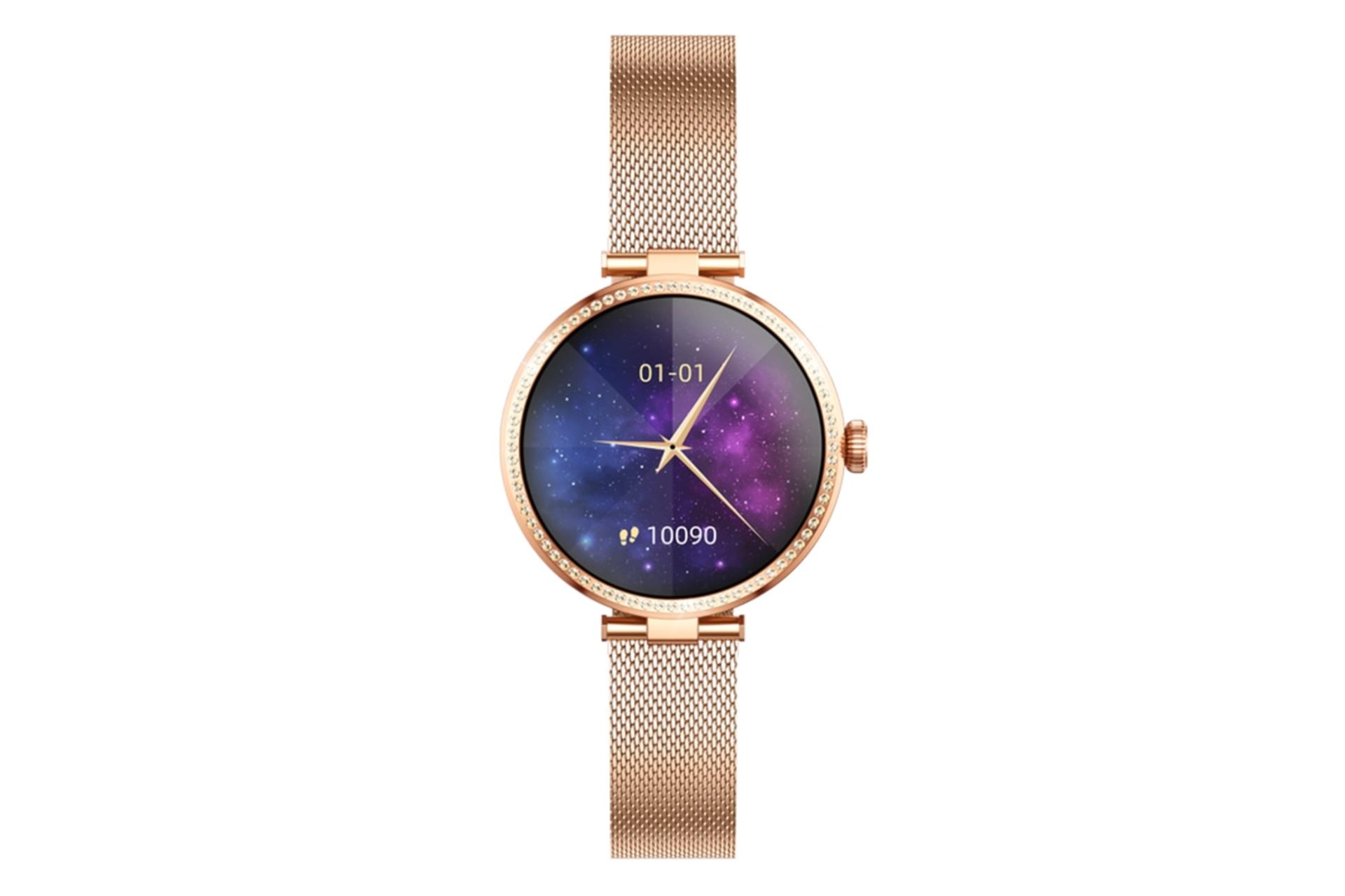 نمای روبرو ساعت هوشمند شیائومی گلوریمی Xiaomi Glorimi GL1 طلایی