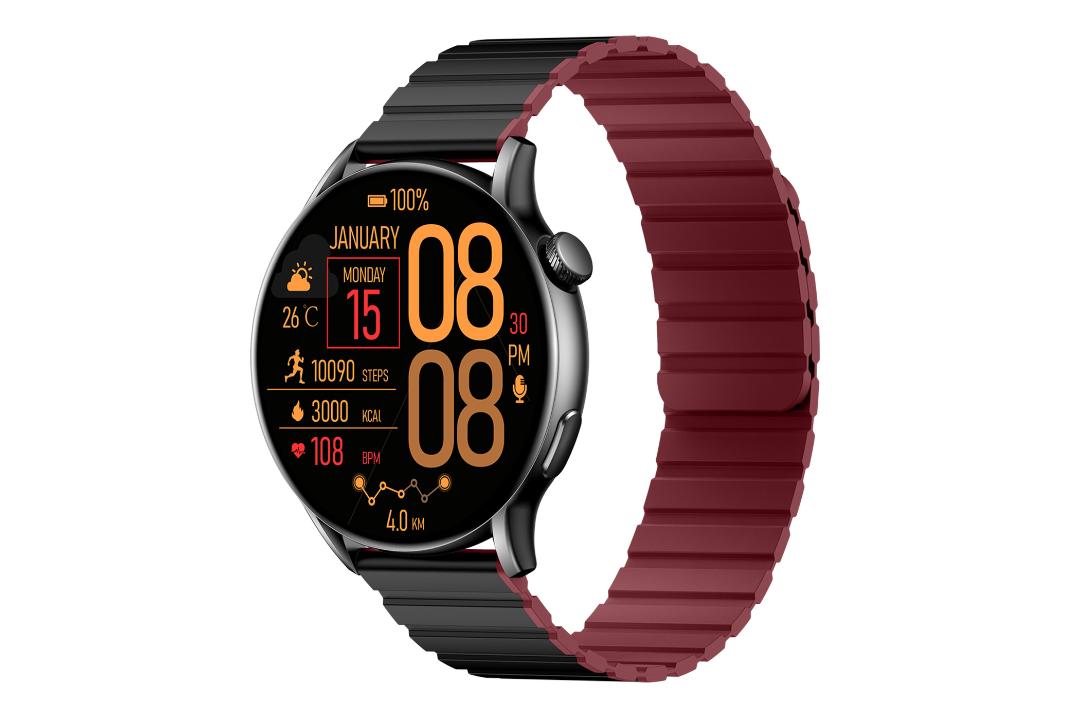 ساعت هوشمند شیائومی Xiaomi Glorimi M2 MAX به همراه بند مشکی - قرمز
