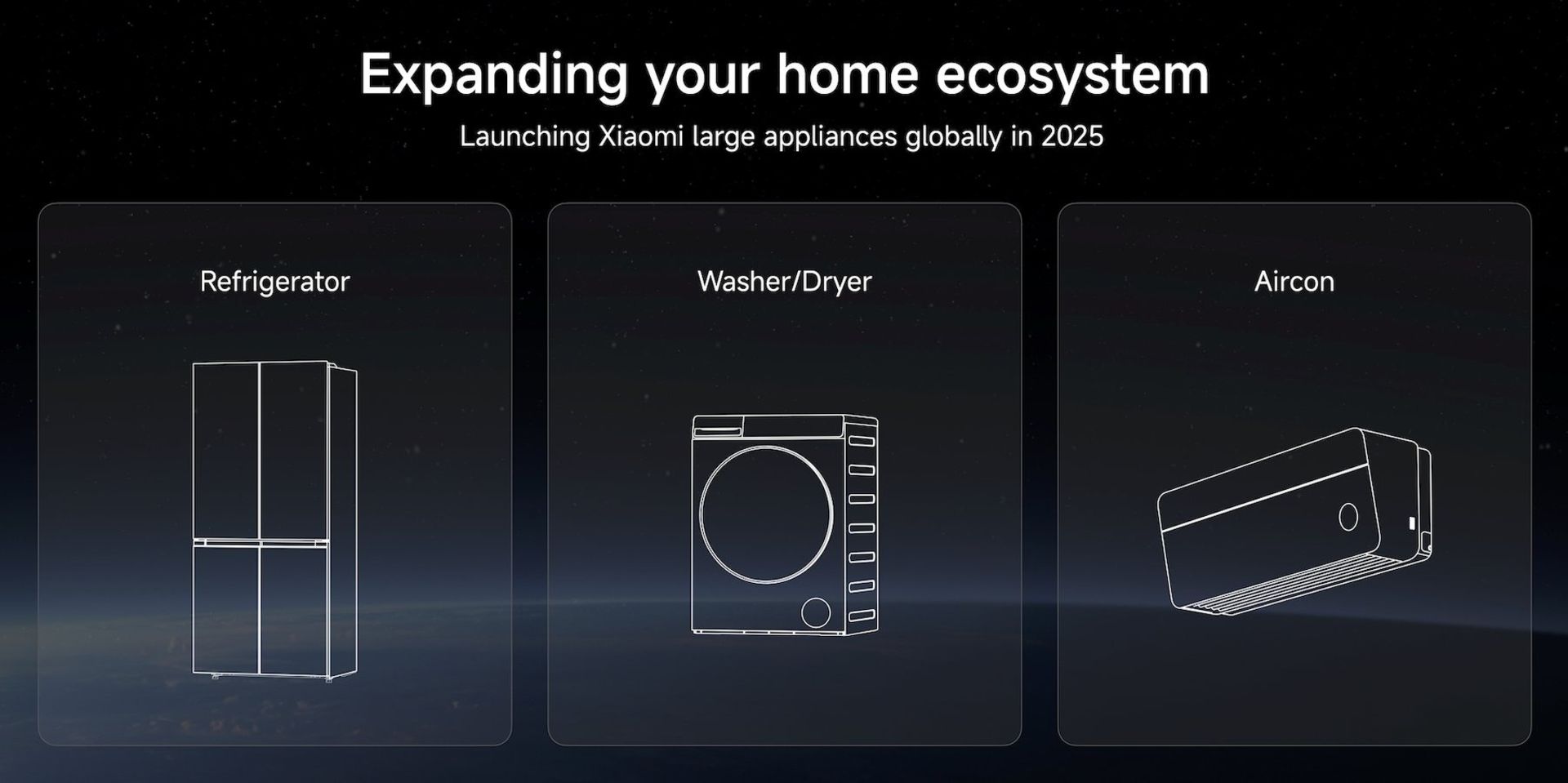 طرح گرافیکی از ماشین لباسشویی و یخچال و کولر گازی در یک پوستر