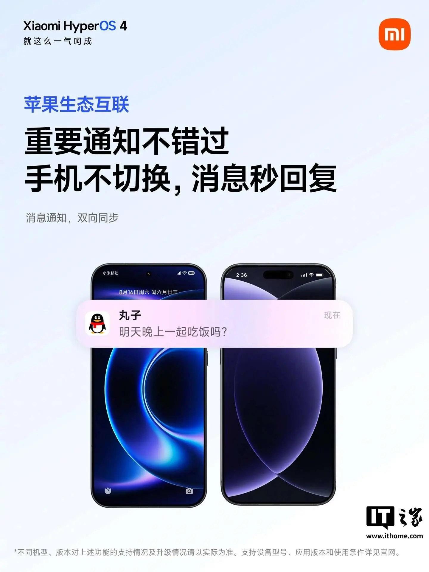 نمایش قابلیت‌های اتصال گوشی شیائومی (Xiaomi) با سیستم‌عامل آیفون