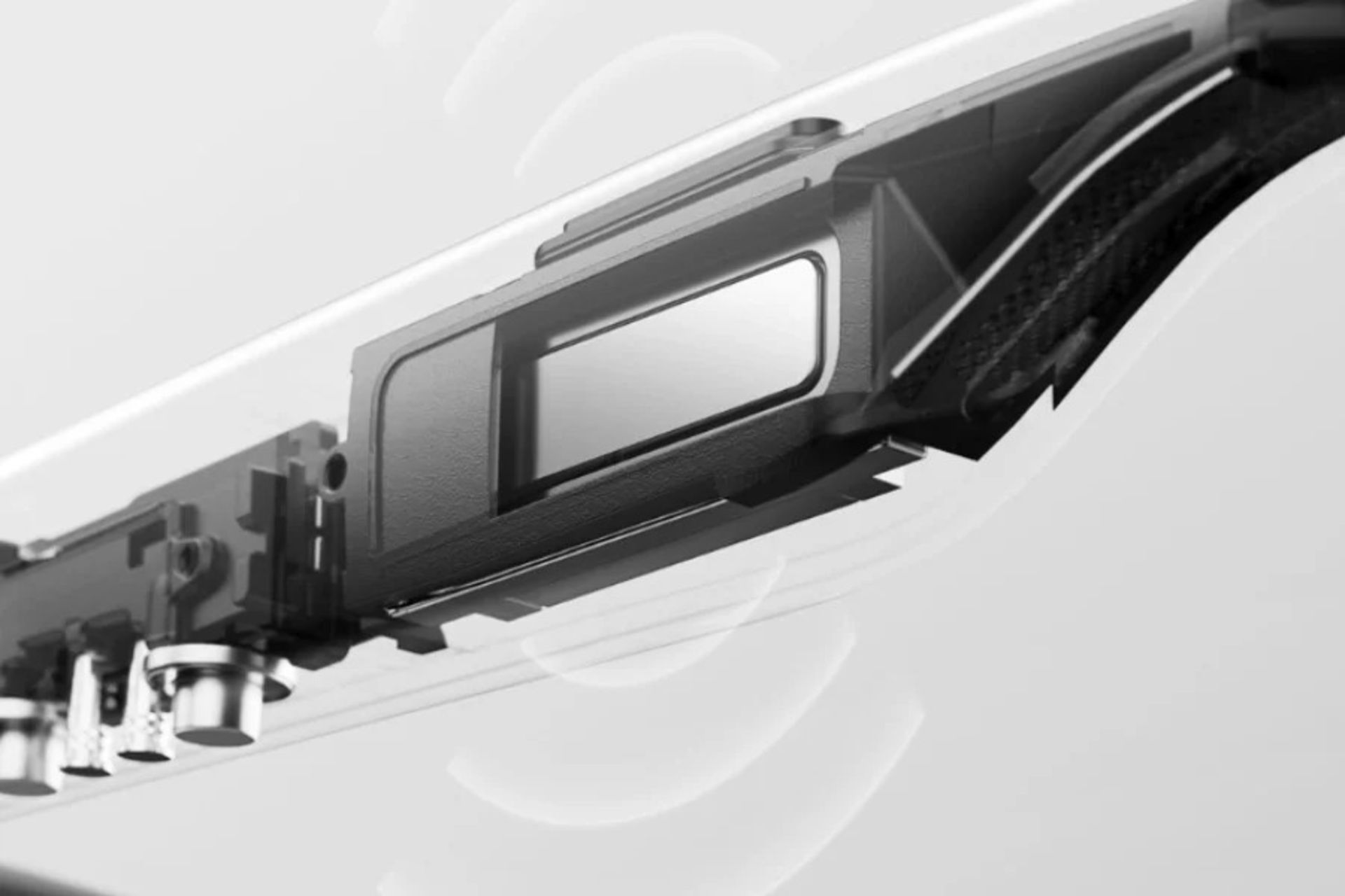 تراشه‌داخل دسته‌ی عینک هوشمند Mijia شیائومی