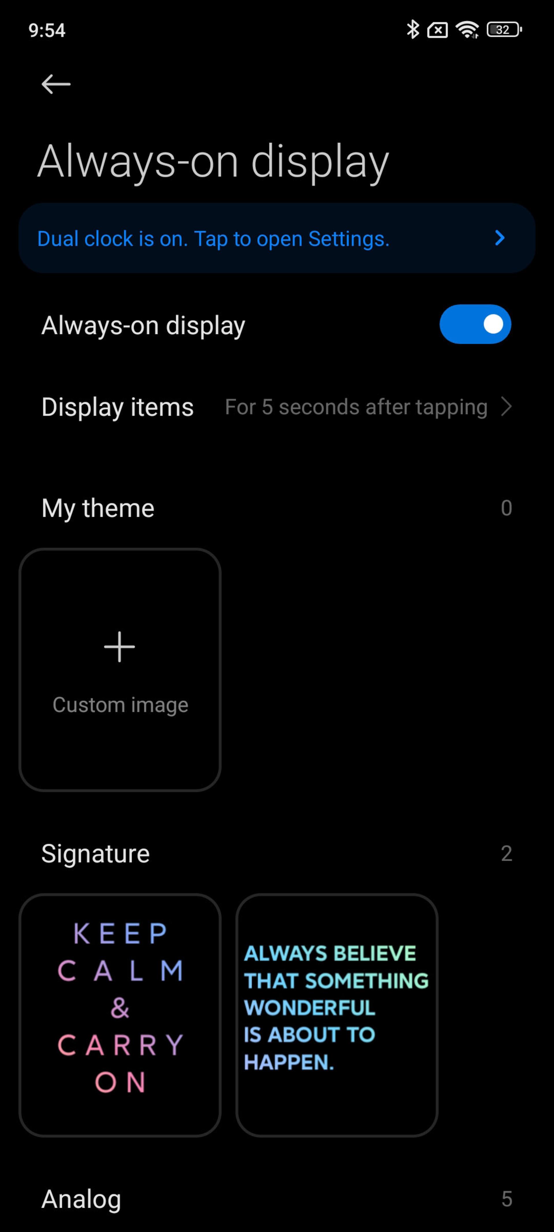 تنظیمات نمایشگر همیشه روشن در رابط کاربری MIUI شیائومی