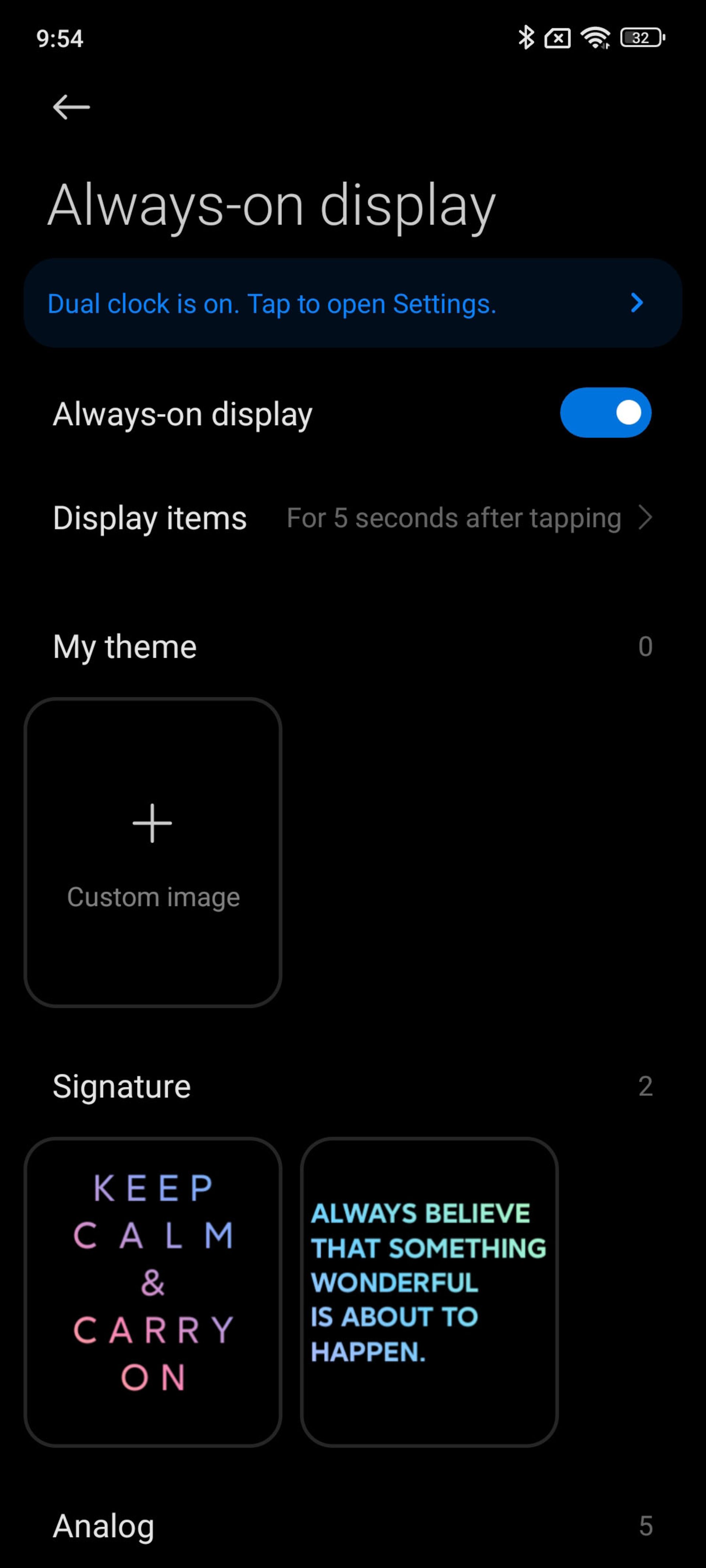 تنظیمات نمایشگر همیشه روشن در رابط کاربری MIUI شیائومی