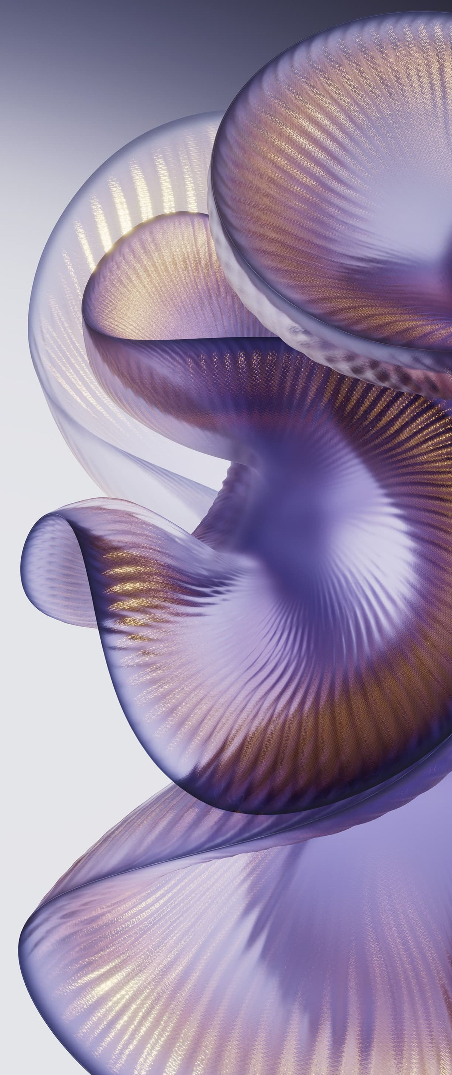 طرح گرافیکی مارپیچ رنگ بنفش و نارنجی