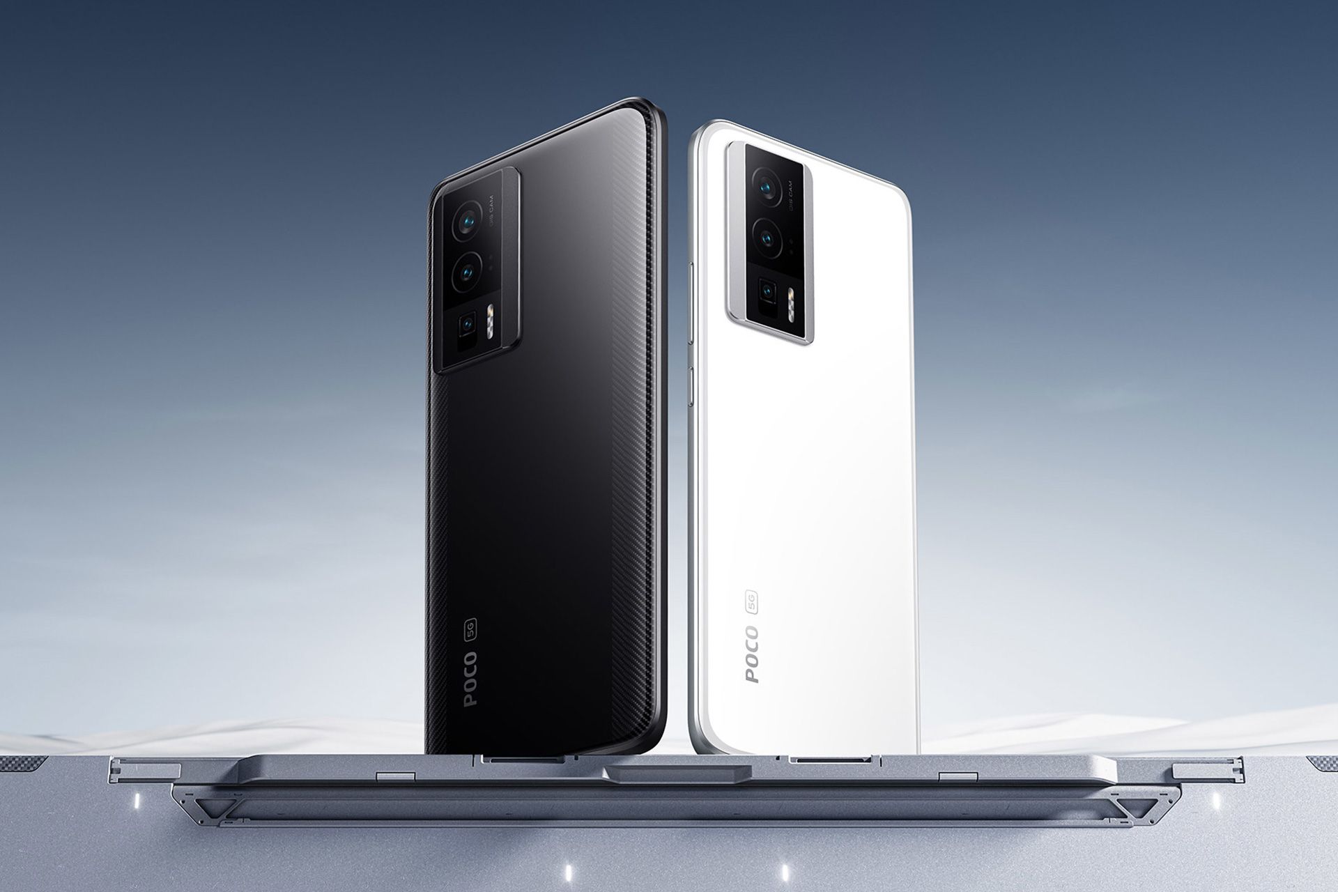 پنل پشتی دو مدل شیائومی پوکو اف ۵ به رنگ مشکی و سفید 