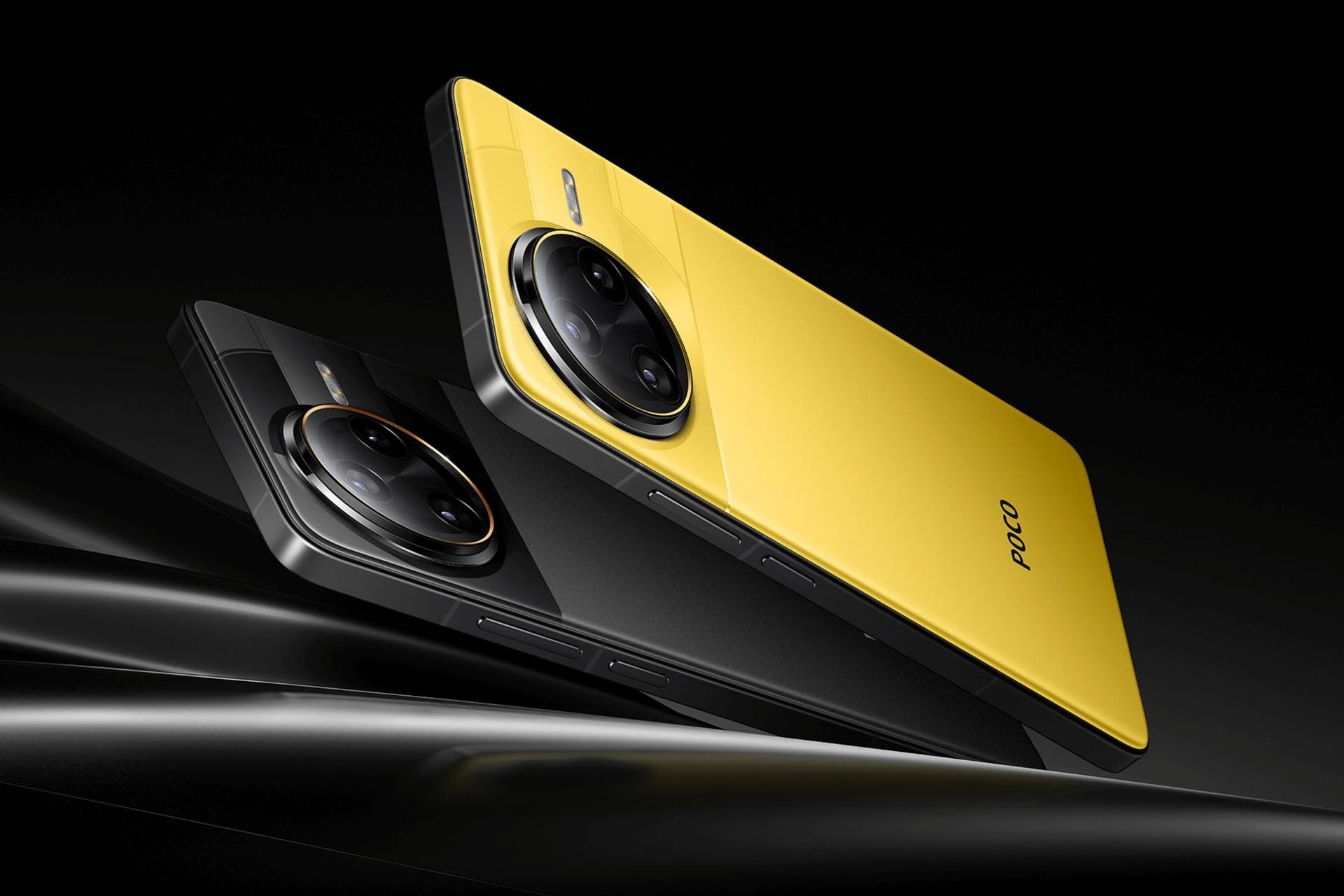 نمای کناری گوشی موبایل پوکو F7 اولترا شیائومی مشکی در رنگ های مختلف / Xiaomi Poco F7 Ultra