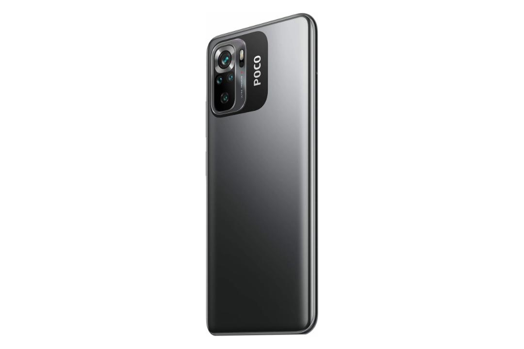نمای نیمرخ پنل پشت گوشی موبایل پوکو M5s شیائومی / Xiaomi Poco M5s با نمایش لبه سمت چپ رنگ خاکستری