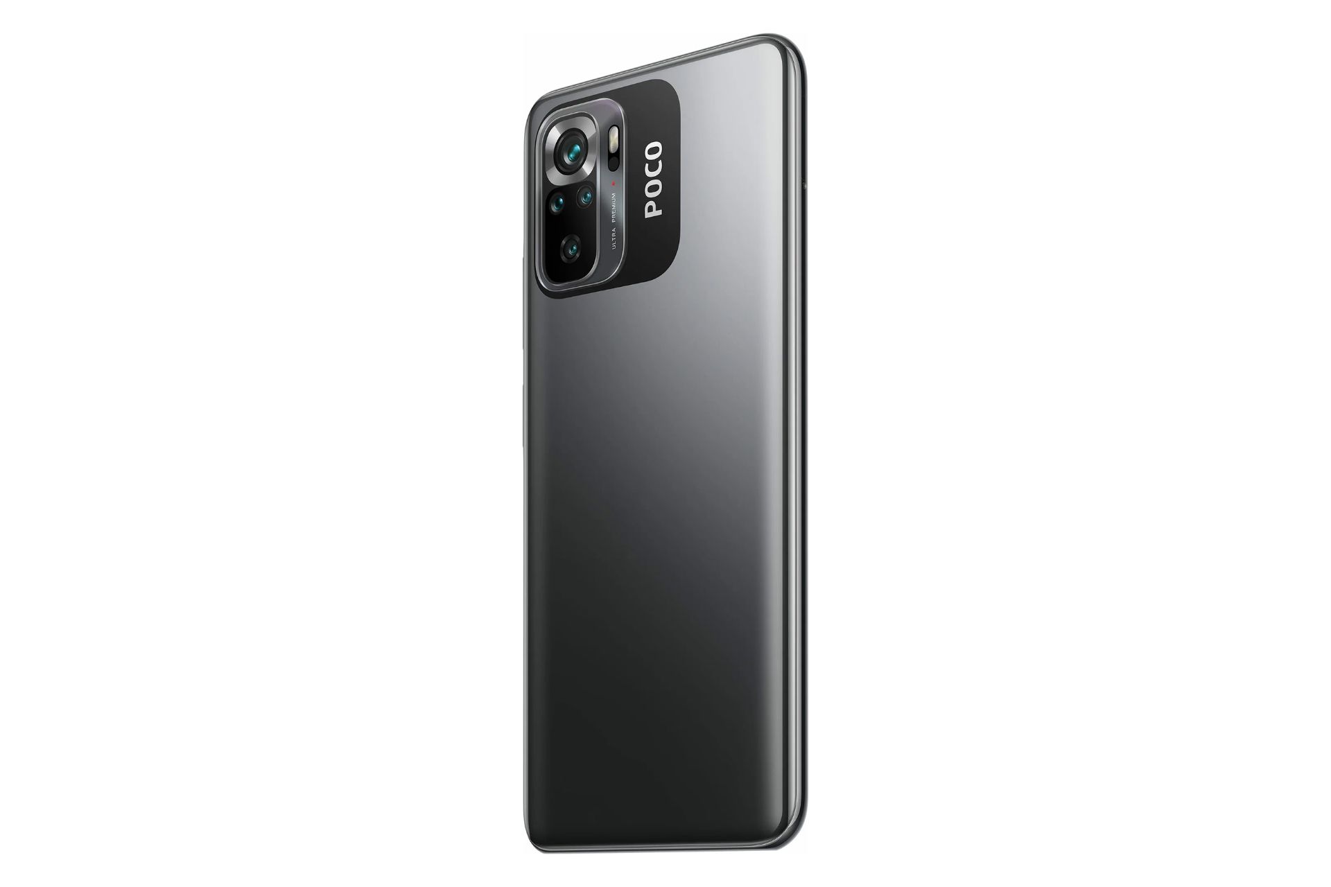 نمای نیمرخ پنل پشت گوشی موبایل پوکو M5s شیائومی / Xiaomi Poco M5s با نمایش لبه سمت چپ رنگ خاکستری