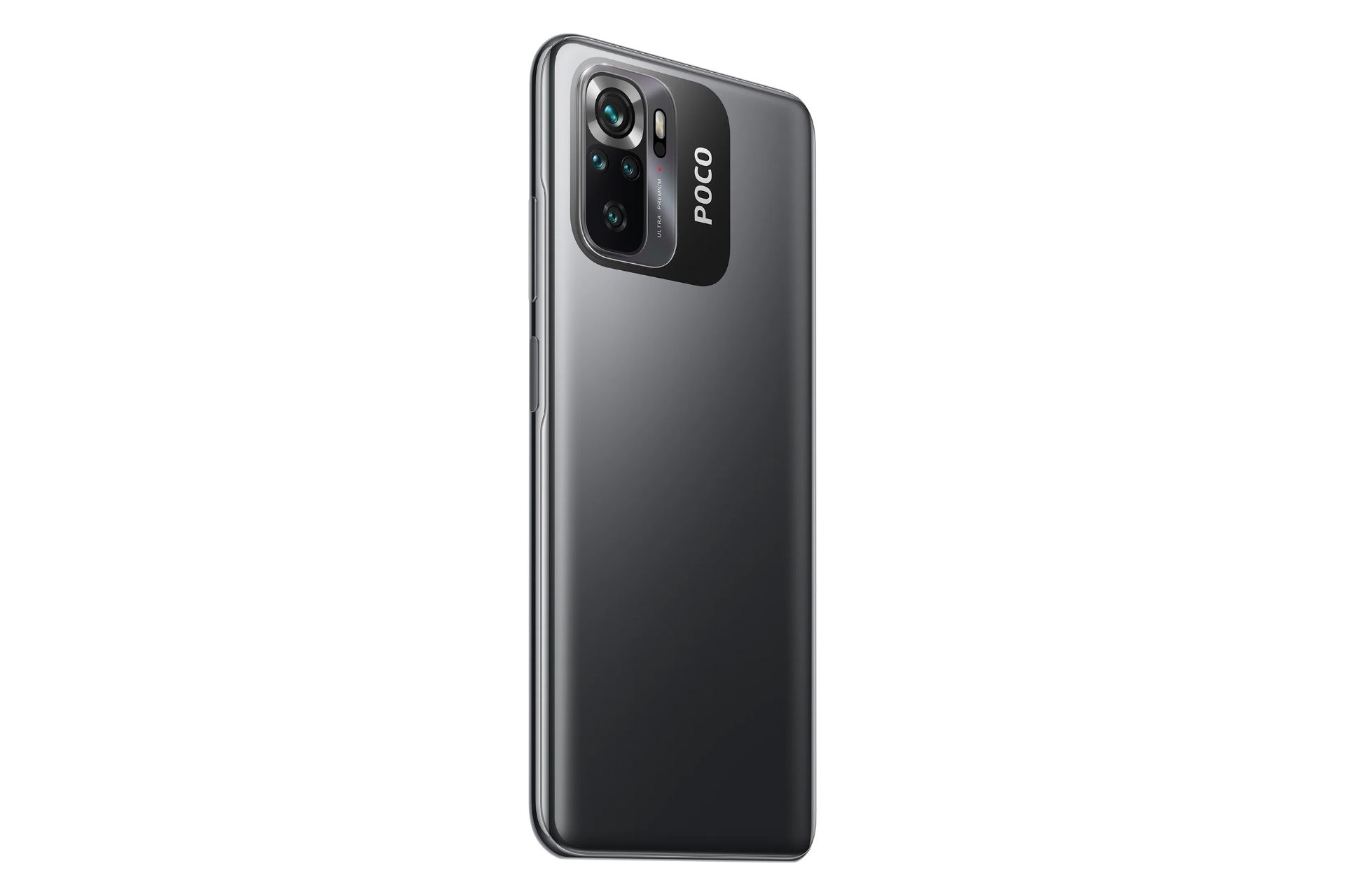 نمای نیمرخ پنل پشت گوشی موبایل پوکو M5s شیائومی / Xiaomi Poco M5s با نمایش لبه سمت راست رنگ خاکستری