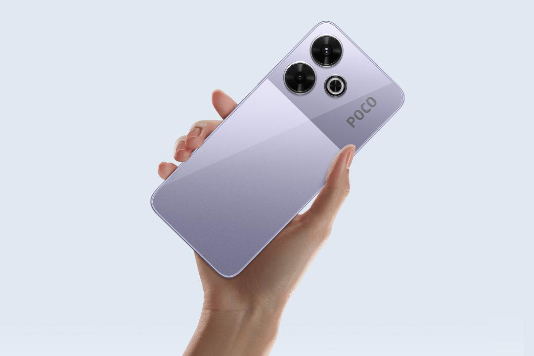 ابعاد گوشی پوکو M6 شیائومی 4G بنفش / Xiaomi Poco M6 4G