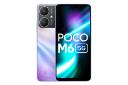 نمای کلی گوشی موبایل پوکو M6 شیائومی / Xiaomi Poco M6 با نمایشگر روشن و نمایش دوربین پنل پشت مدل چند رنگ