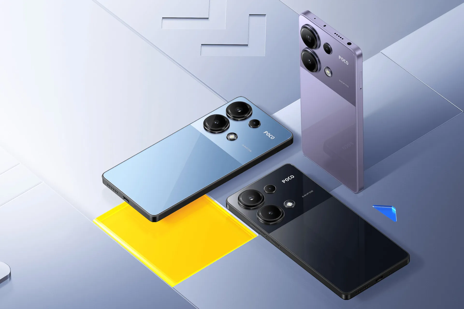 رنگ های مختلف گوشی موبایل پوکو M6 پرو شیائومی / Xiaomi Poco M6 Pro