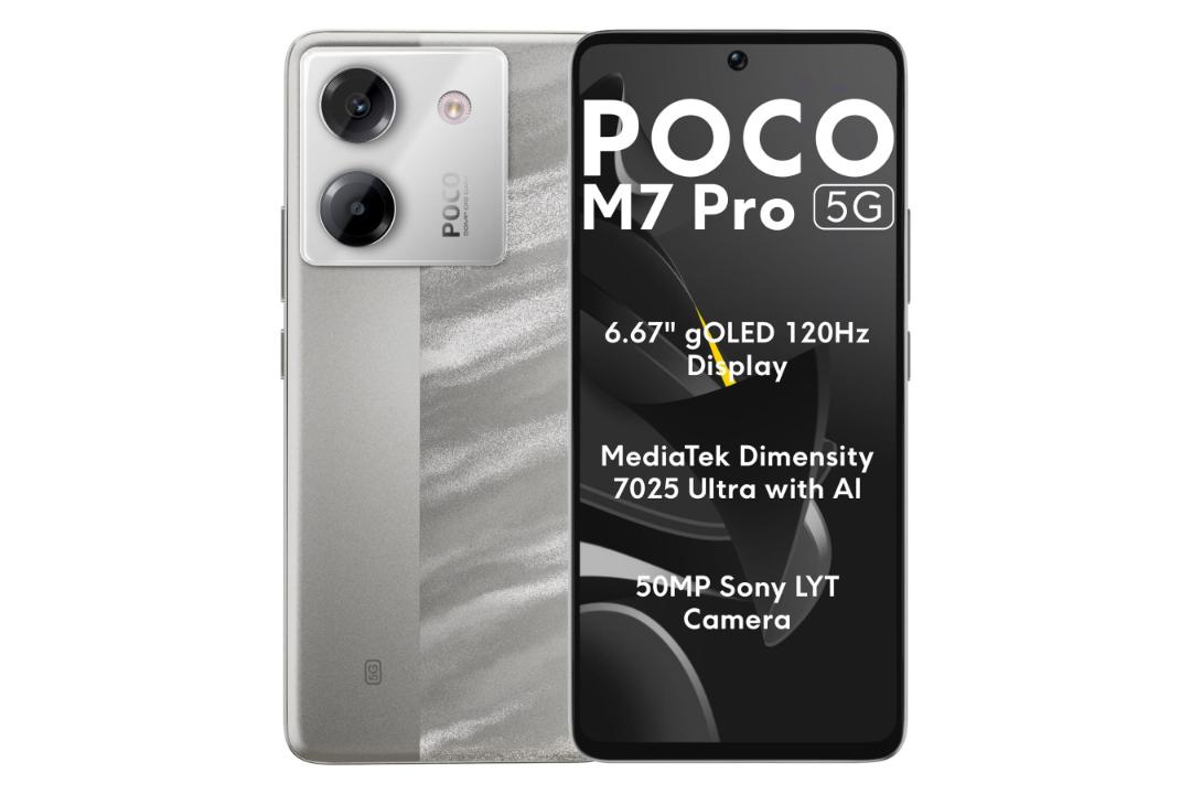 پنل جلو و پشت گوشی موبایل پوکو M7 پرو شیائومی 5G نقره ای / Xiaomi Poco M7 Pro 5G