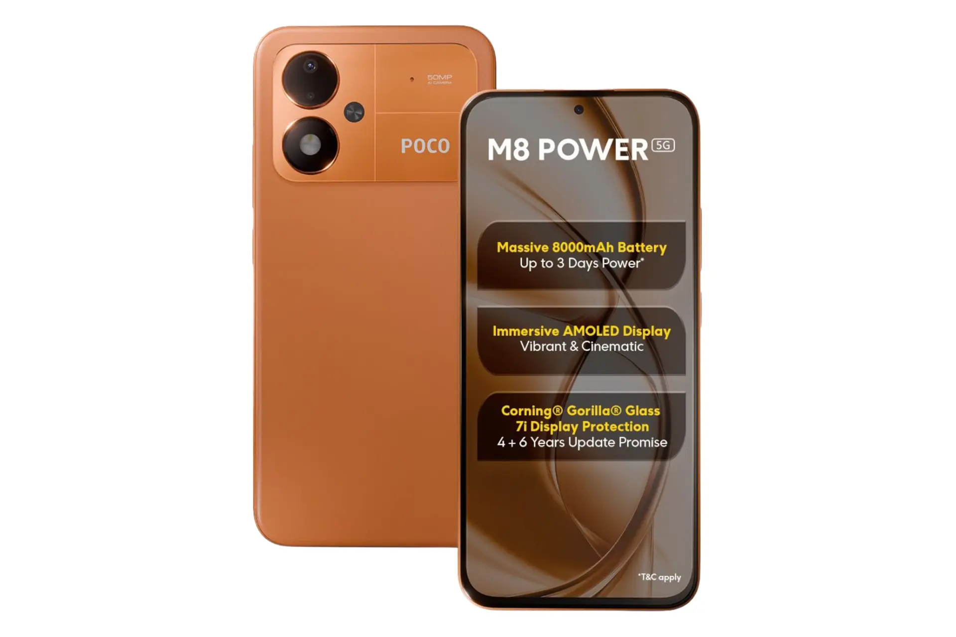 گوشی موبایل پوکو M8 پاور شیائومی نارنجی / Xiaomi Poco M8 Power