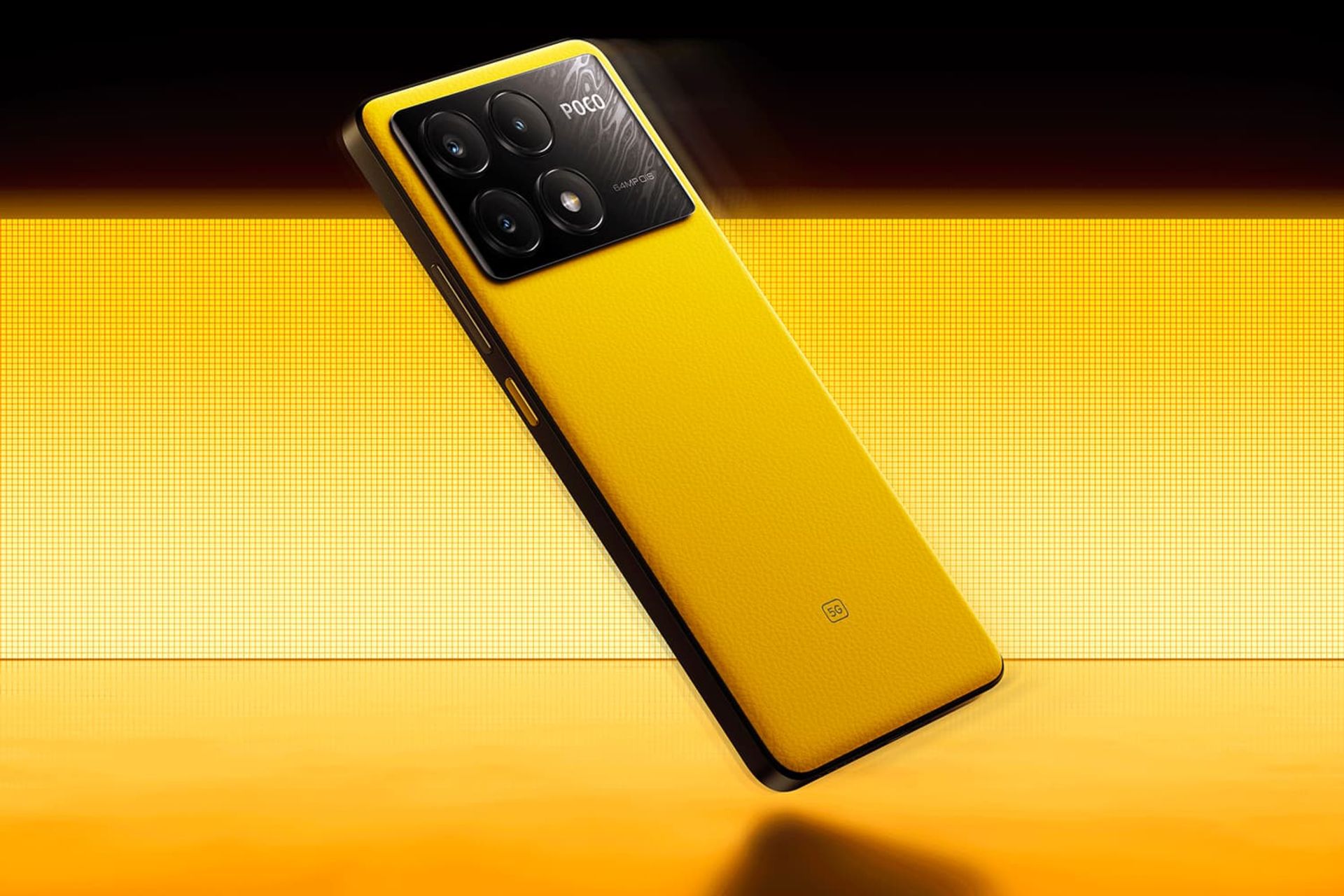 مدل زرد گوشی پوکو X6 پرو شیائومی نمای پشتی