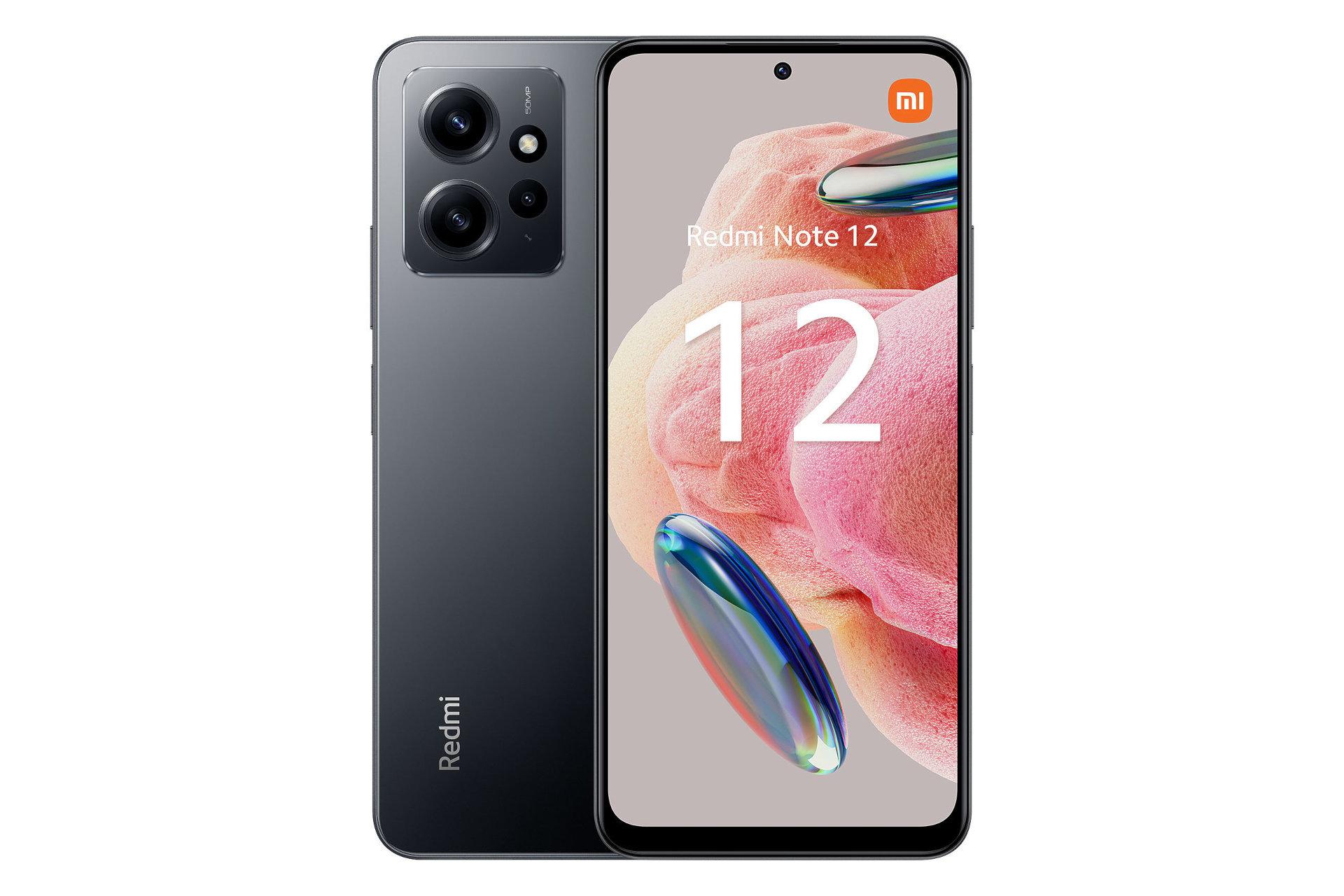 پنل جلو و پشت گوشی ردمی نوت 12 شیائومی 4G مشکی / Xiaomi Redmi Note 12 4G