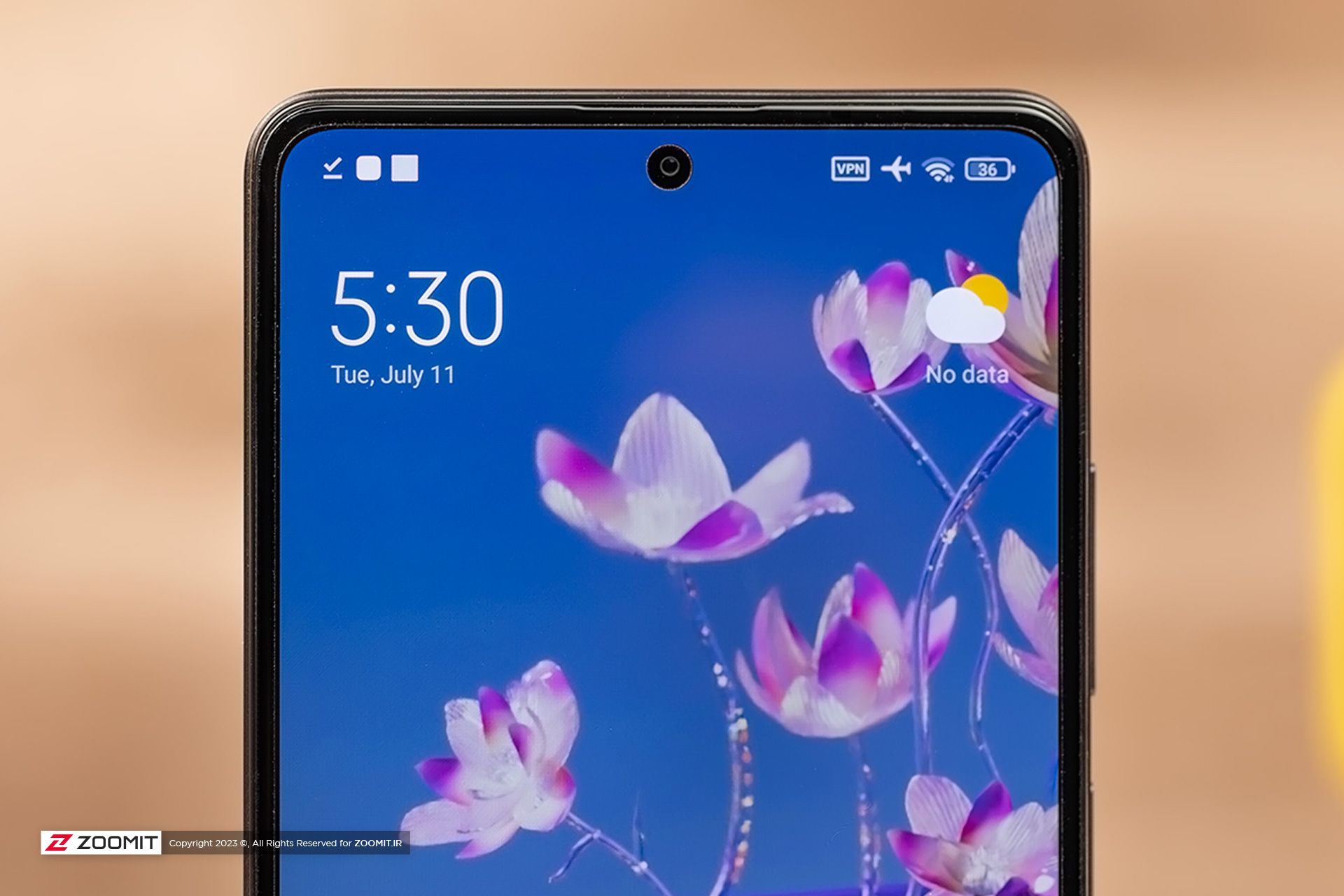 حاشیه بالای نمایشگر ردمی نوت ۱۲ پرو 5G شیائومی