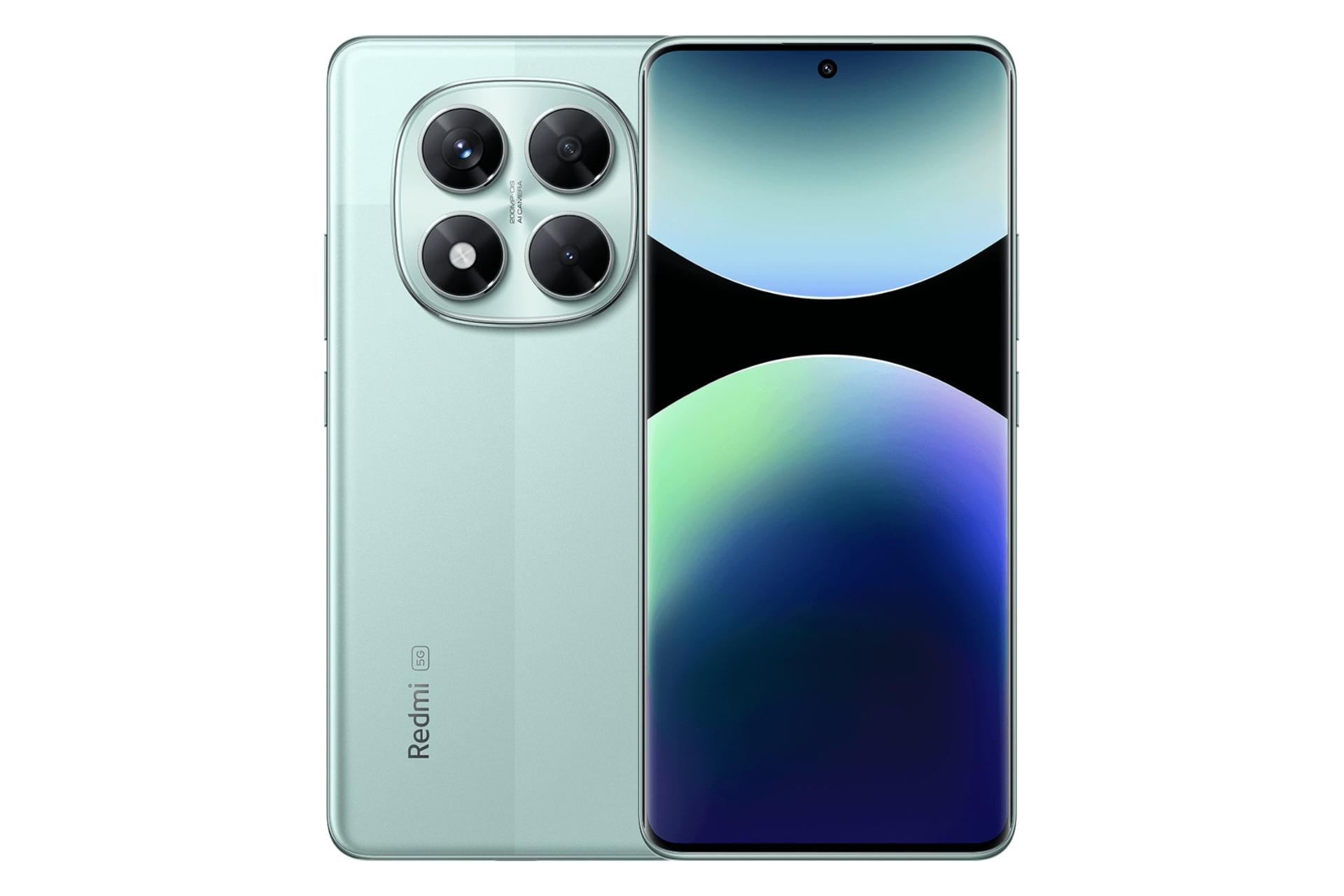 پنل جلو و پشت گوشی ردمی نوت 14 پرو شیائومی 5G نسخه گلوبال سبز / Xiaomi Redmi Note 14 Pro 5G Global