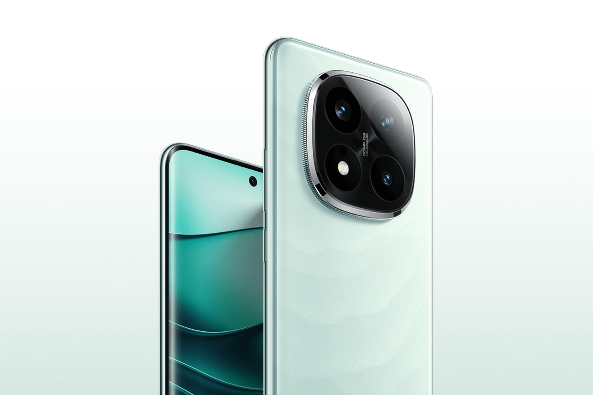 چینش دوربین گوشی موبایل ردمی نوت 14 پرو پلاس شیائومی سبز / Xiaomi Redmi Note 14 Pro Plus