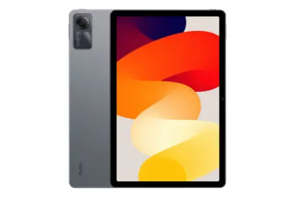 مرجع متخصصين ايران نماي كلي تبلت ردمي پد SE شيائومي / Xiaomi Redmi Pad SE با نمايشگر روشن و نمايش لوگو و دوربين پنل پشت