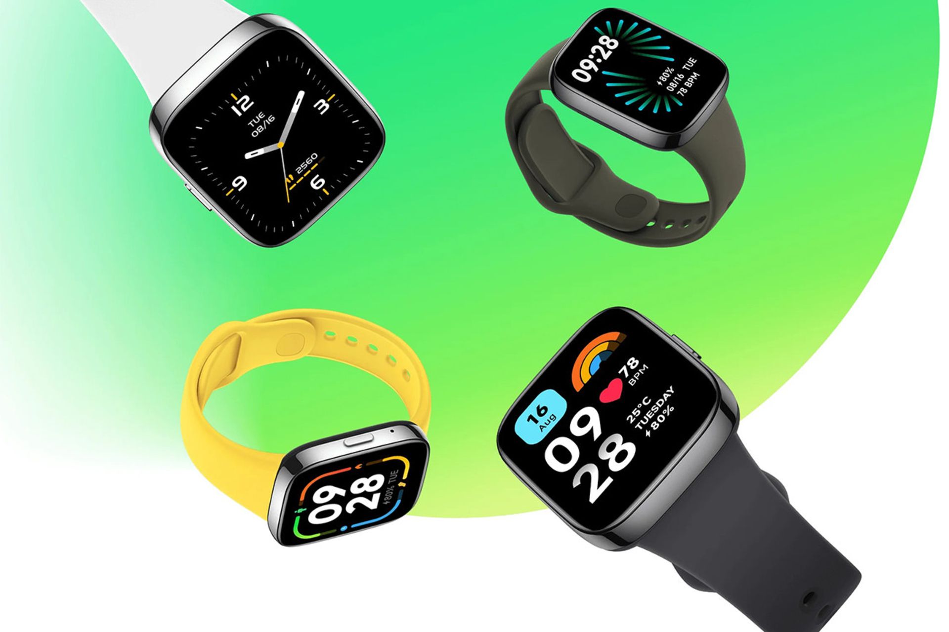 چهار مدل ساعت هوشمند شیائومی ردمی واچ ۳ اکتیو