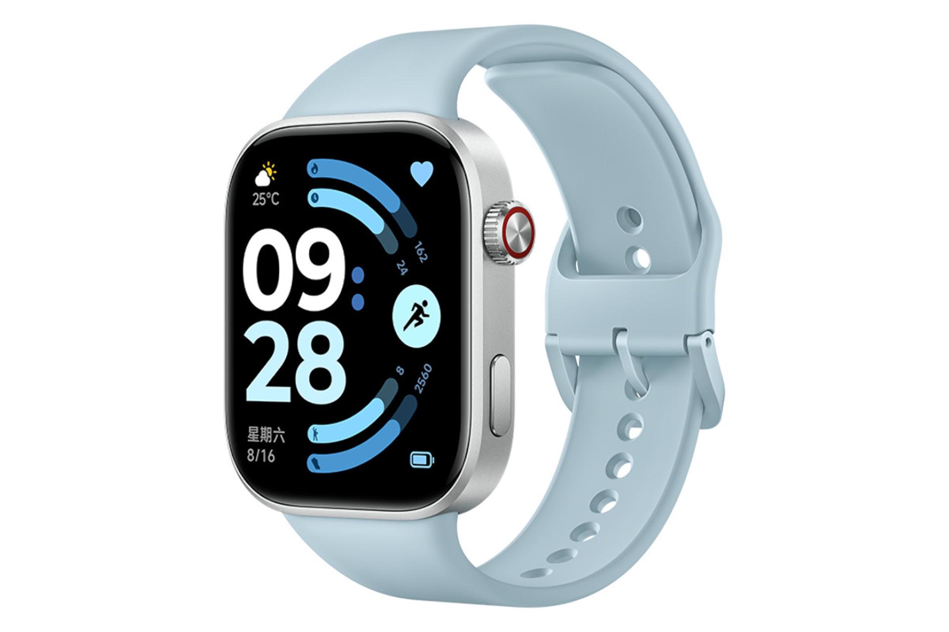 ساعت هوشمند شیائومی ردمی واچ 6 نقره ای با بند آبی روشن / Xiaomi Redmi Watch 6