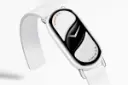 ساعت هوشمند اسمارت بند 10 شیائومی مدل سرامیک سفید از نمای روبرو / Xiaomi Smart Band 10 Ceramic Edition