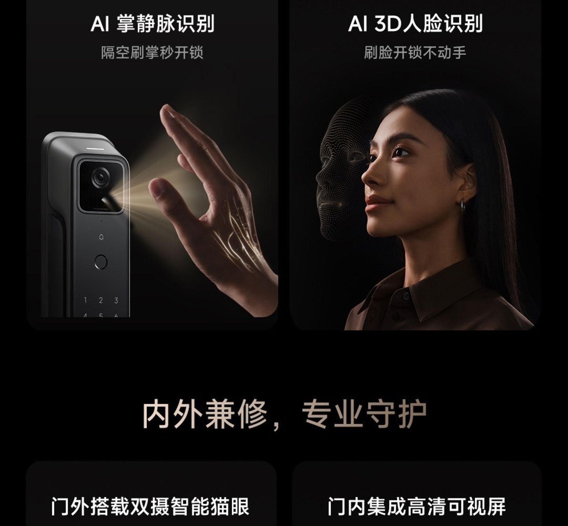 قفل در هوشمند شیائومی Smart Door Lock 4 Pro Dual Camera Edition