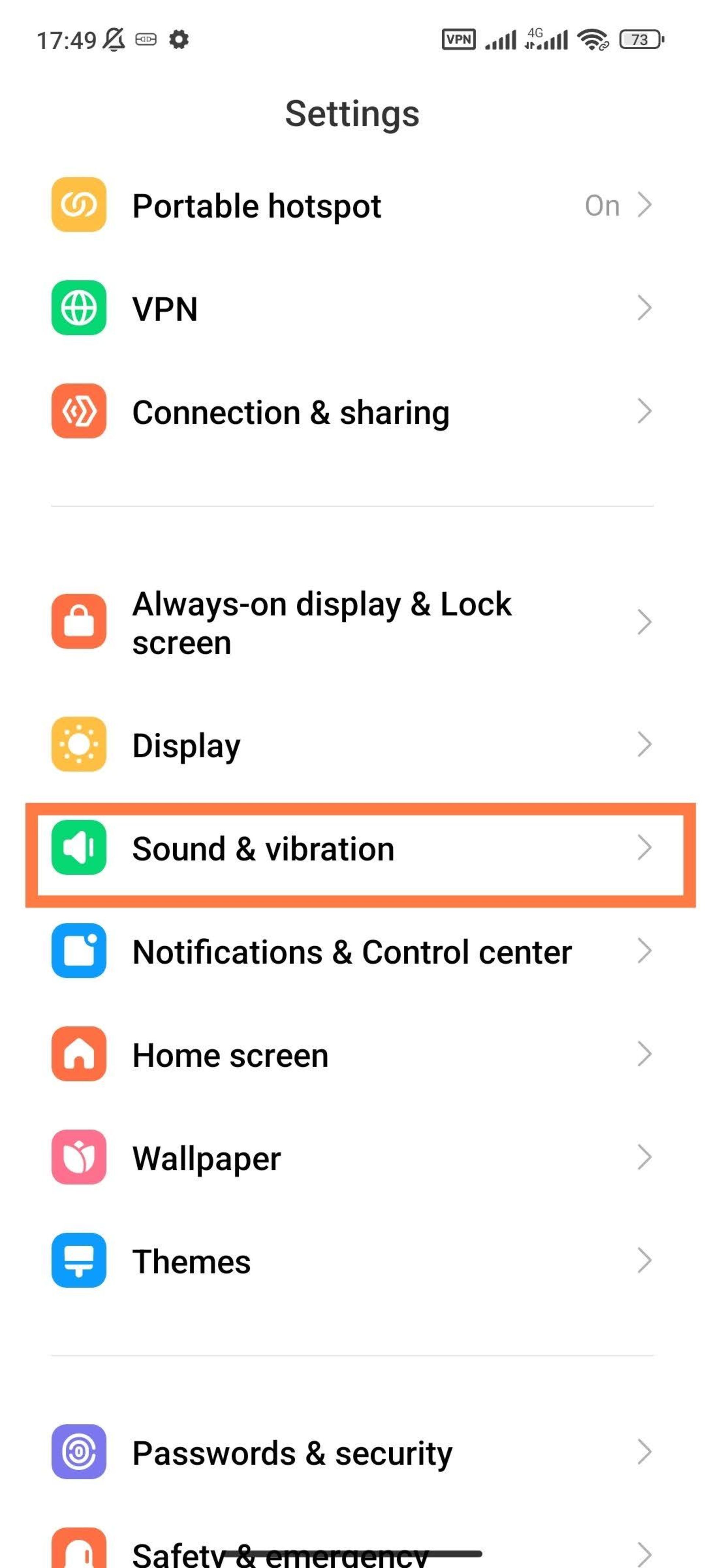 Xiaomi phone settings