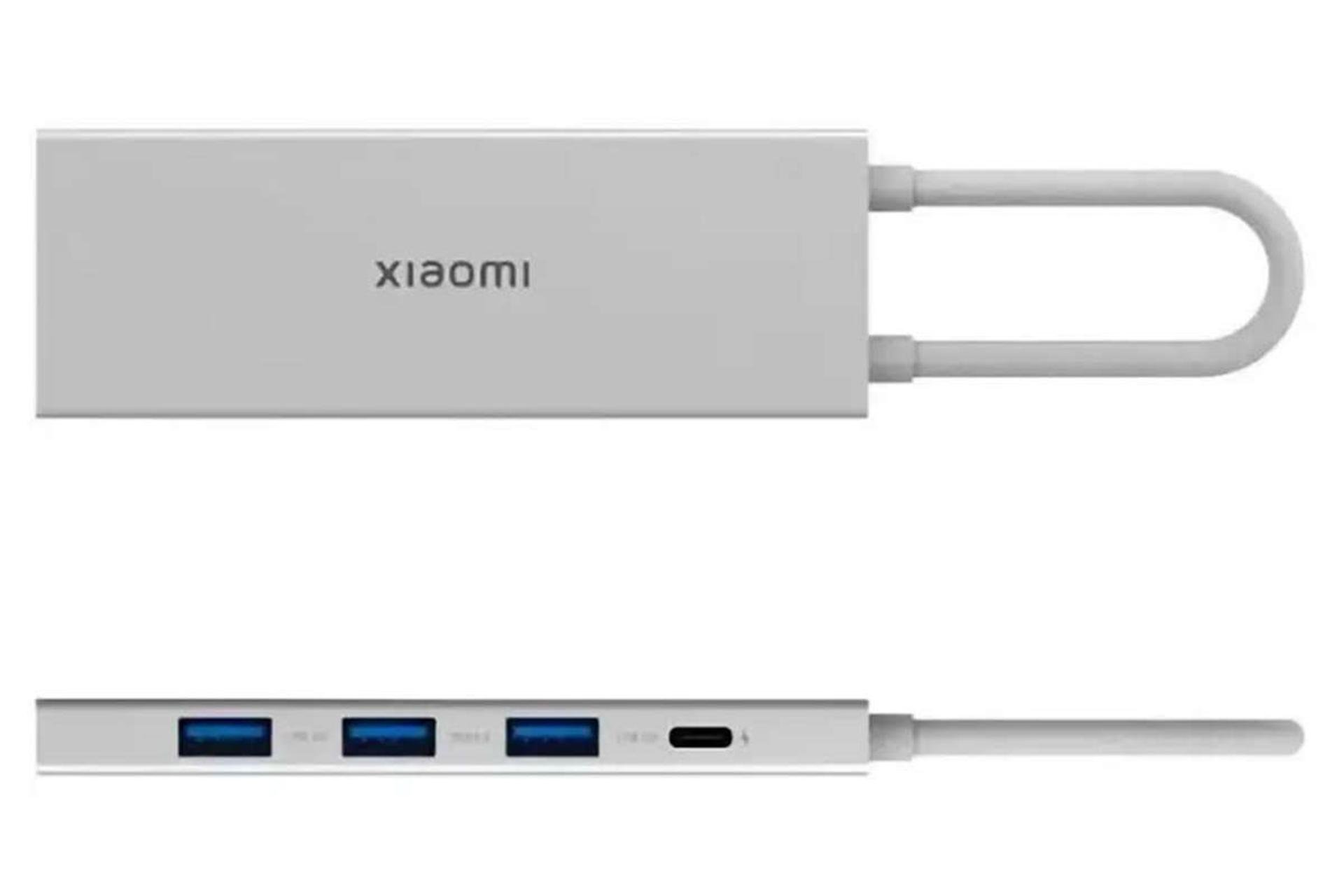 نمای بالای هاب USB-C شیائومی 5 پورت مدل XDMS05YM