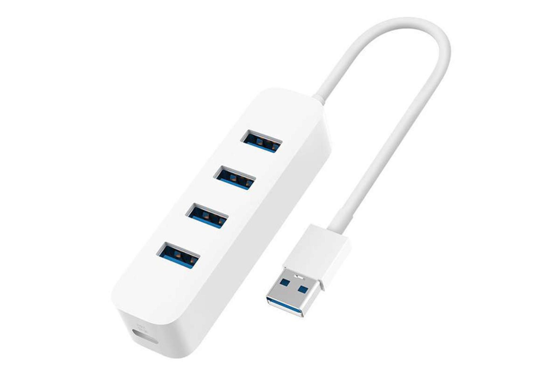 نمای سمت راست هاب USB-A شیائومی 4 پورت مدل XMFXQ01QM