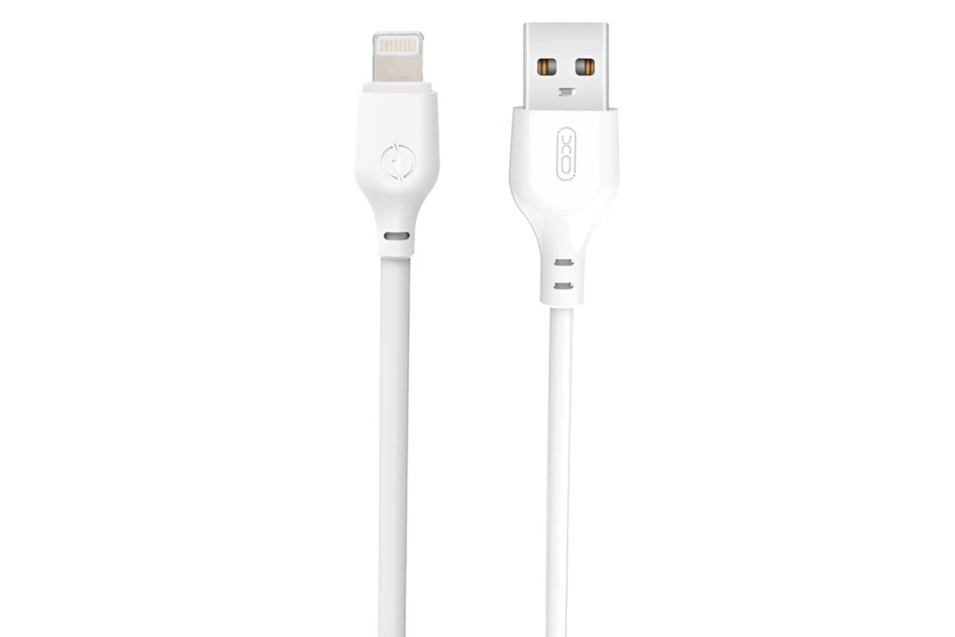 کابل شارژ USB ایکس او Type-A به Lightning مدل NB103 با طول 2 متر رنگ سفید