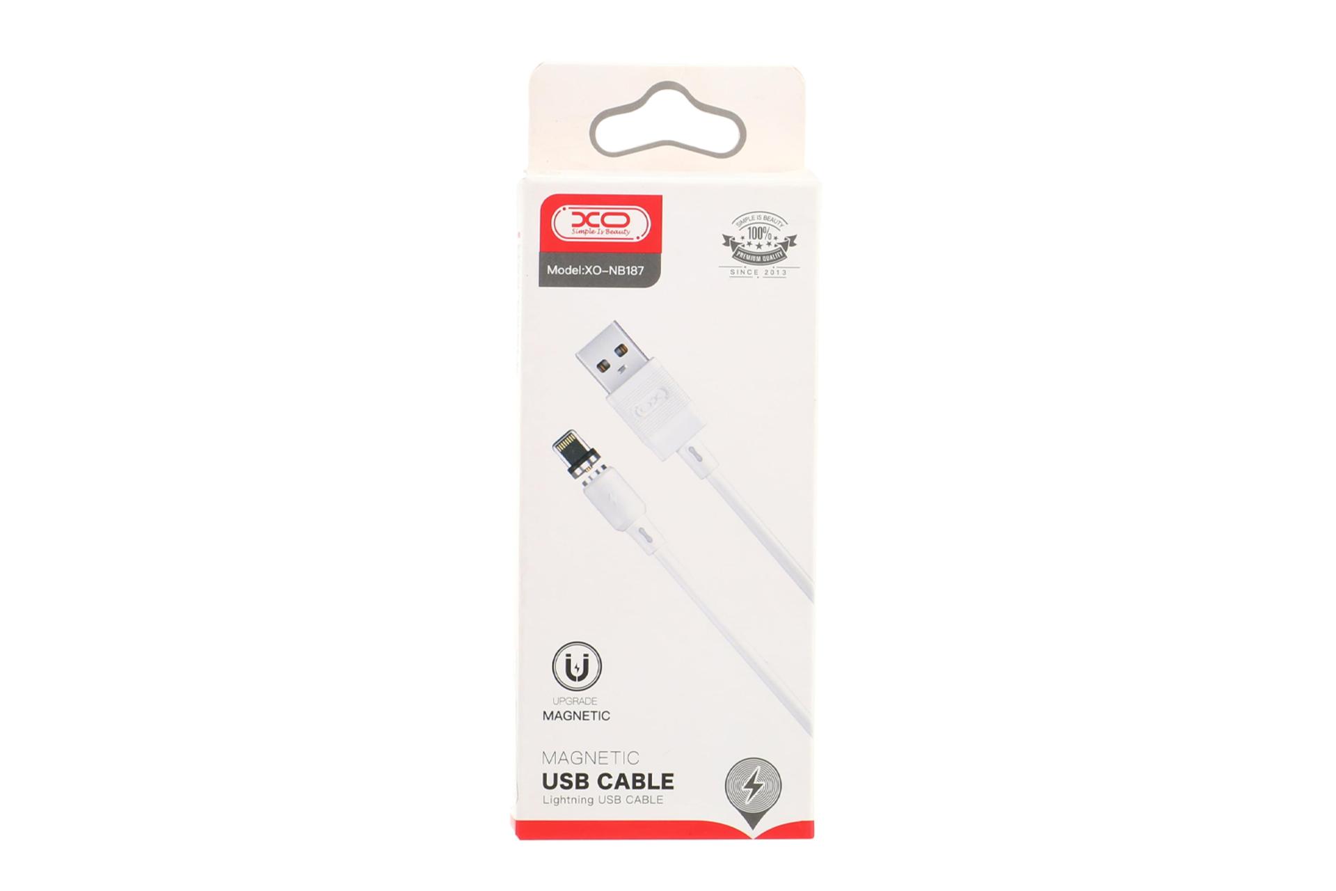 جعبه کابل شارژ USB ایکس او Type-A به Lightning مدل NB187 با طول 1 متر