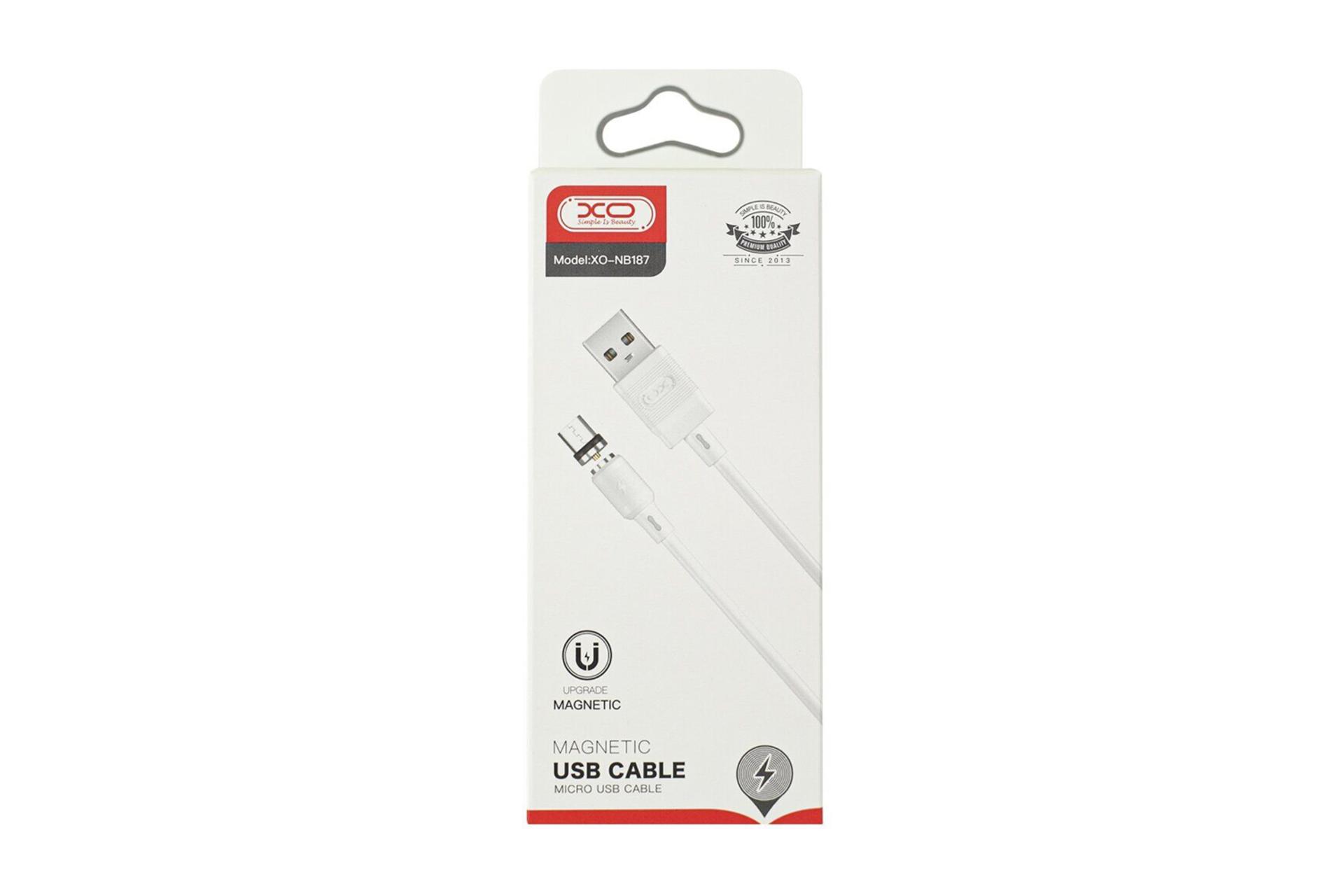 جعبه کابل شارژ USB ایکس او Type-A به Micro-USB مدل NB187 با طول 1 متر