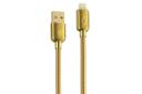 کابل شارژ USB ایکس او Type-A به Lightning مدل NB216 با طول 1 متر طلایی