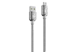 کابل شارژ USB ایکس او Type-A به Micro-USB مدل NB216 با طول 1 متر نقره ای