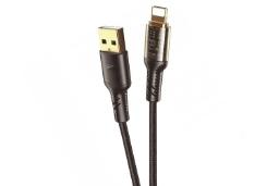 کابل شارژ USB ایکس او Type-A به Lightning مدل NB229 با طول 1 متر رنگ مشکی