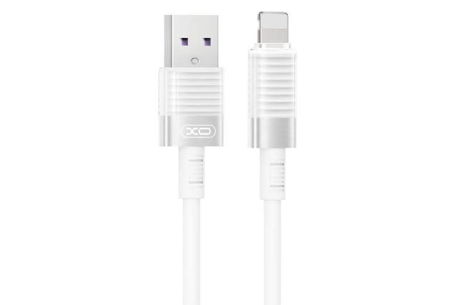 کابل شارژ USB ایکس او Type-A به Lightning مدل NB282 با طول 1 متر رنگ سفید